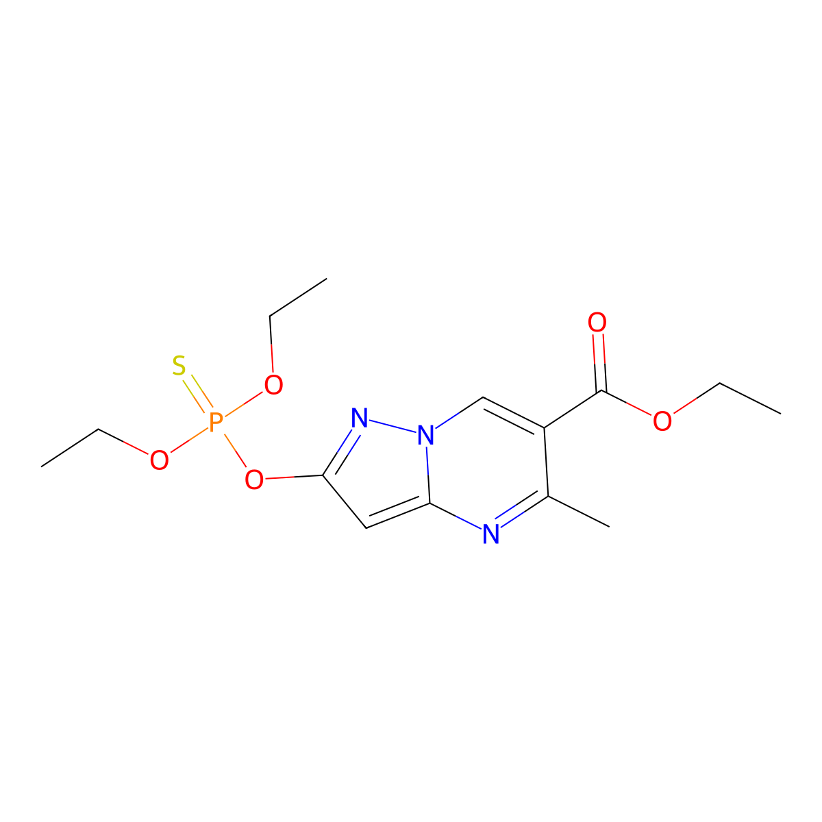 Pyrazophos molecular structure, CAS 13457-18-6