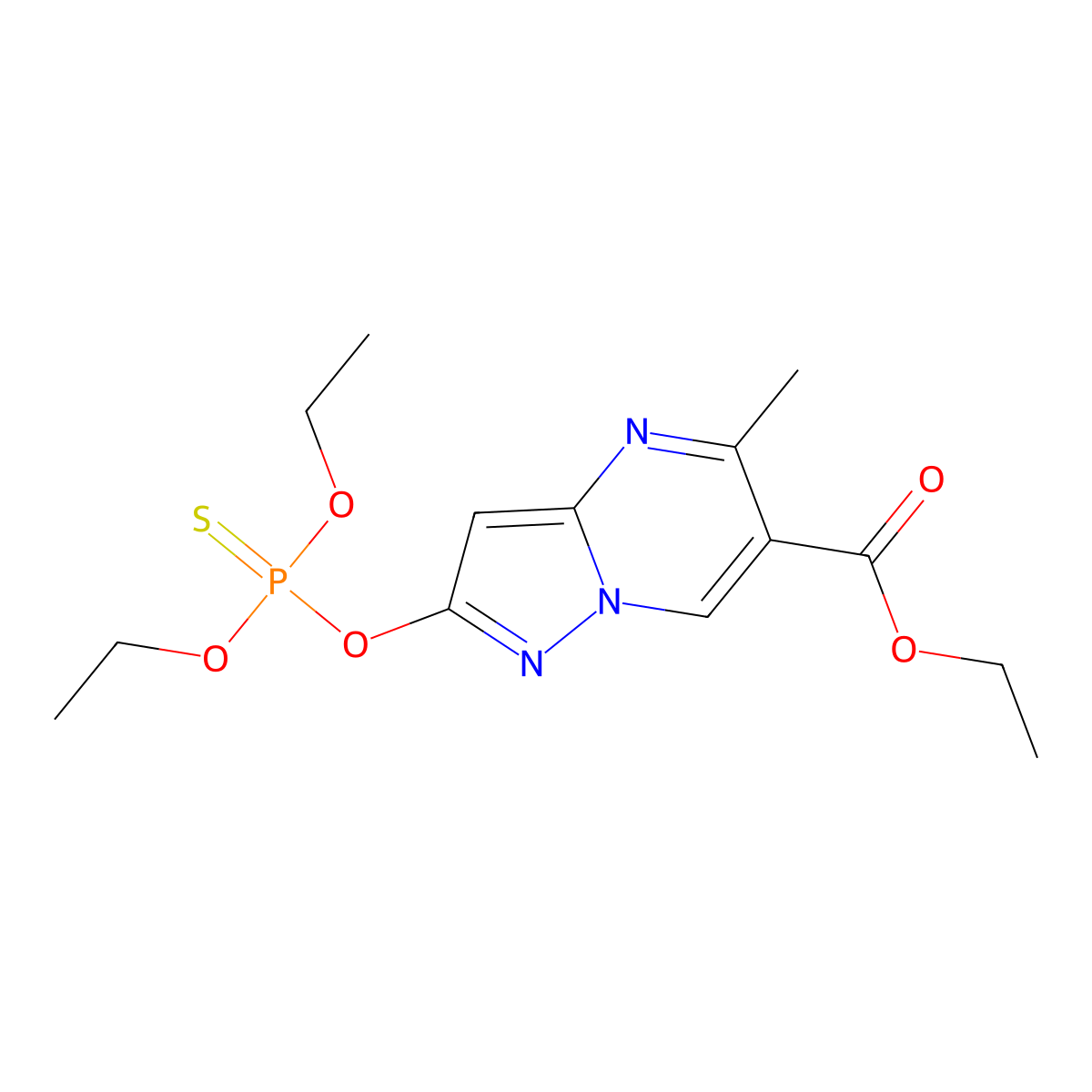 Pyrazophos molecular structure, CAS 13457-18-6