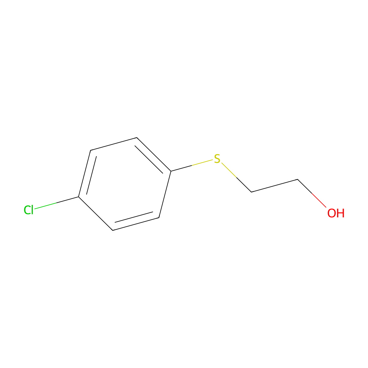 2-(p-Chlorophenylthio)ethanol molecular structure, CAS 13457-98-2