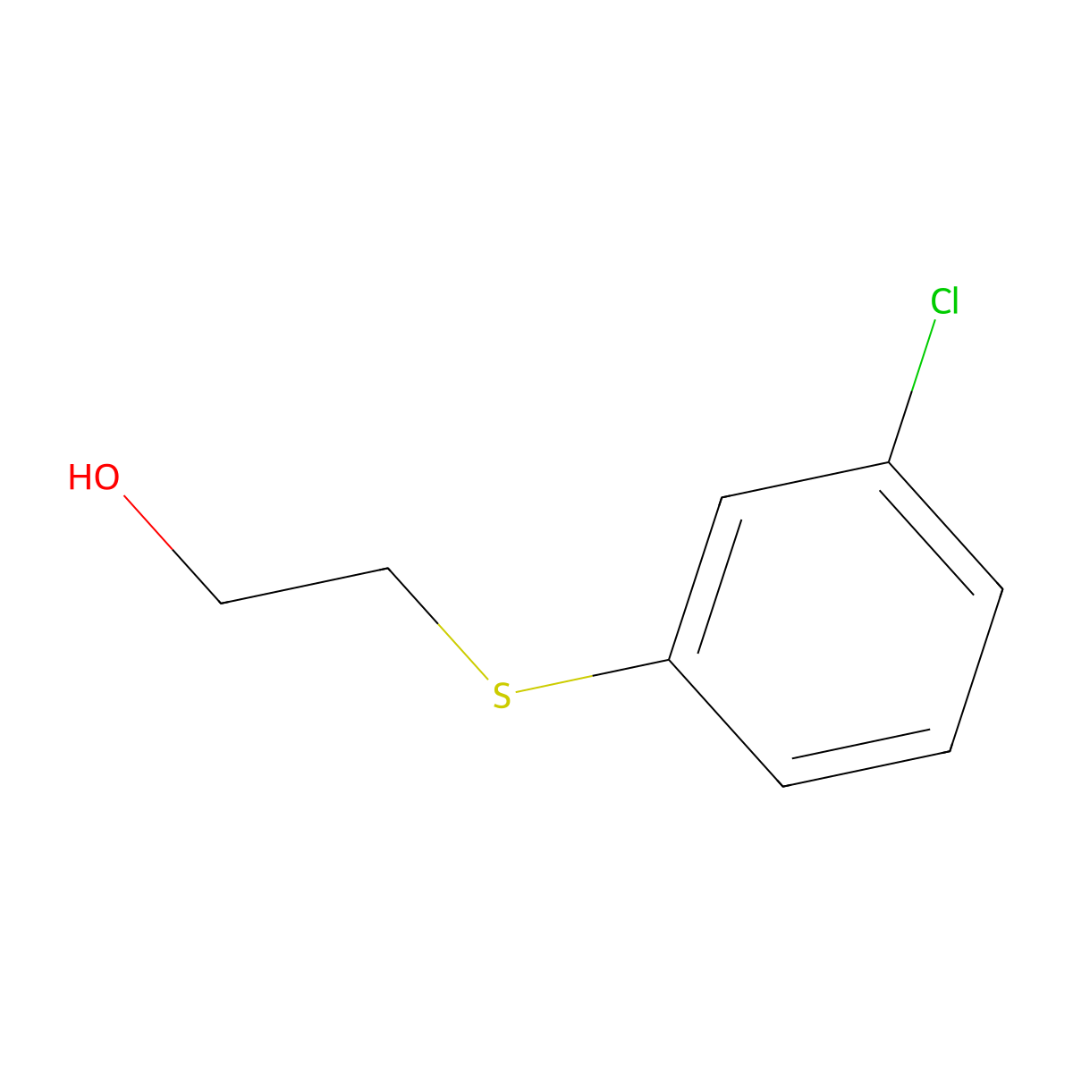 3-Chlorophenylthioethanol molecular structure, CAS 13457-99-3
