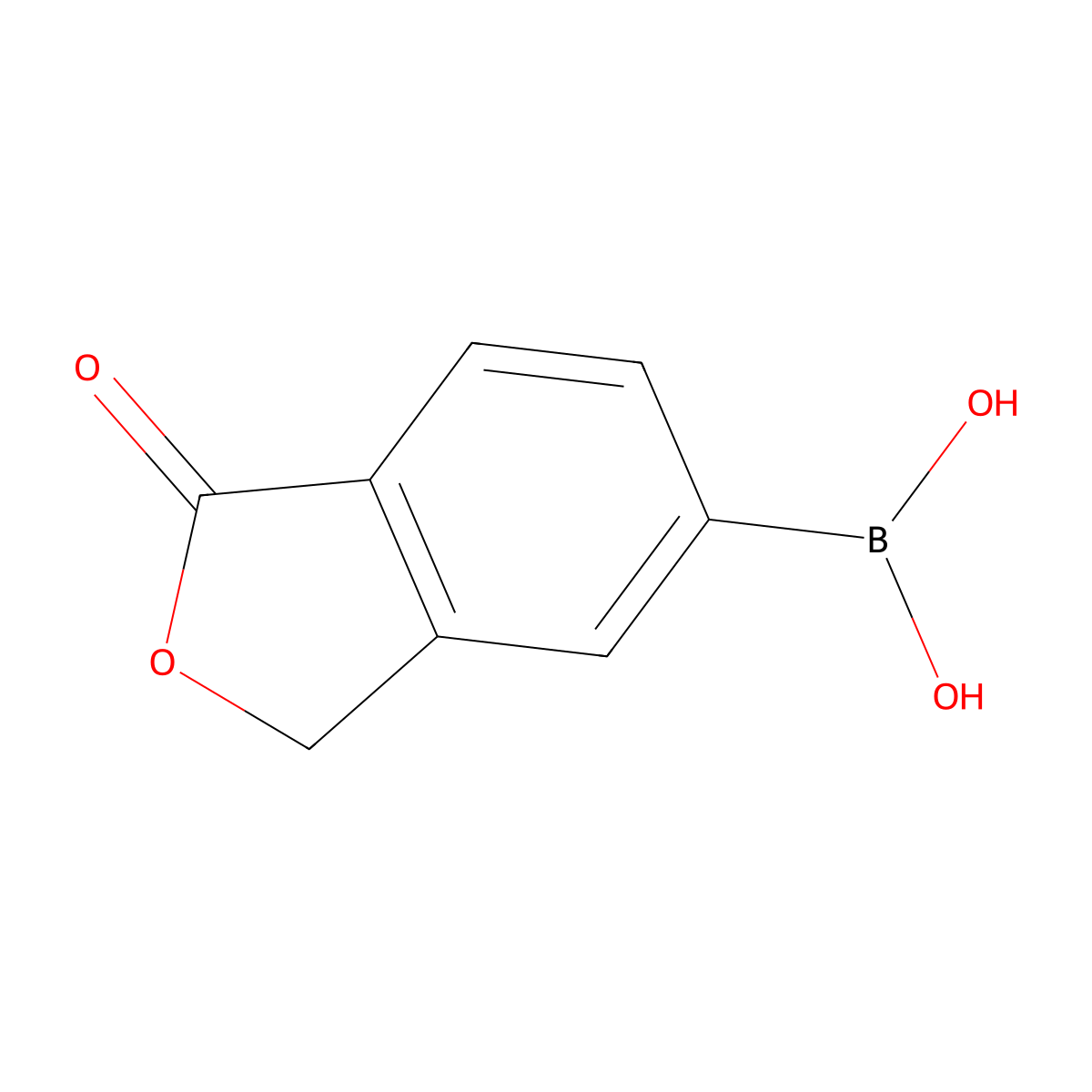 (1-Oxo-1,3-dihydroisobenzofuran-5-yl)boronic acid molecular structure, CAS 1345700-91-5