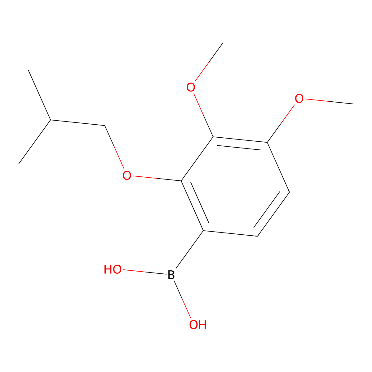 3,4-Dimethoxy-2-(isobutoxy)phenylboronic acid molecular structure, CAS 1345712-97-1