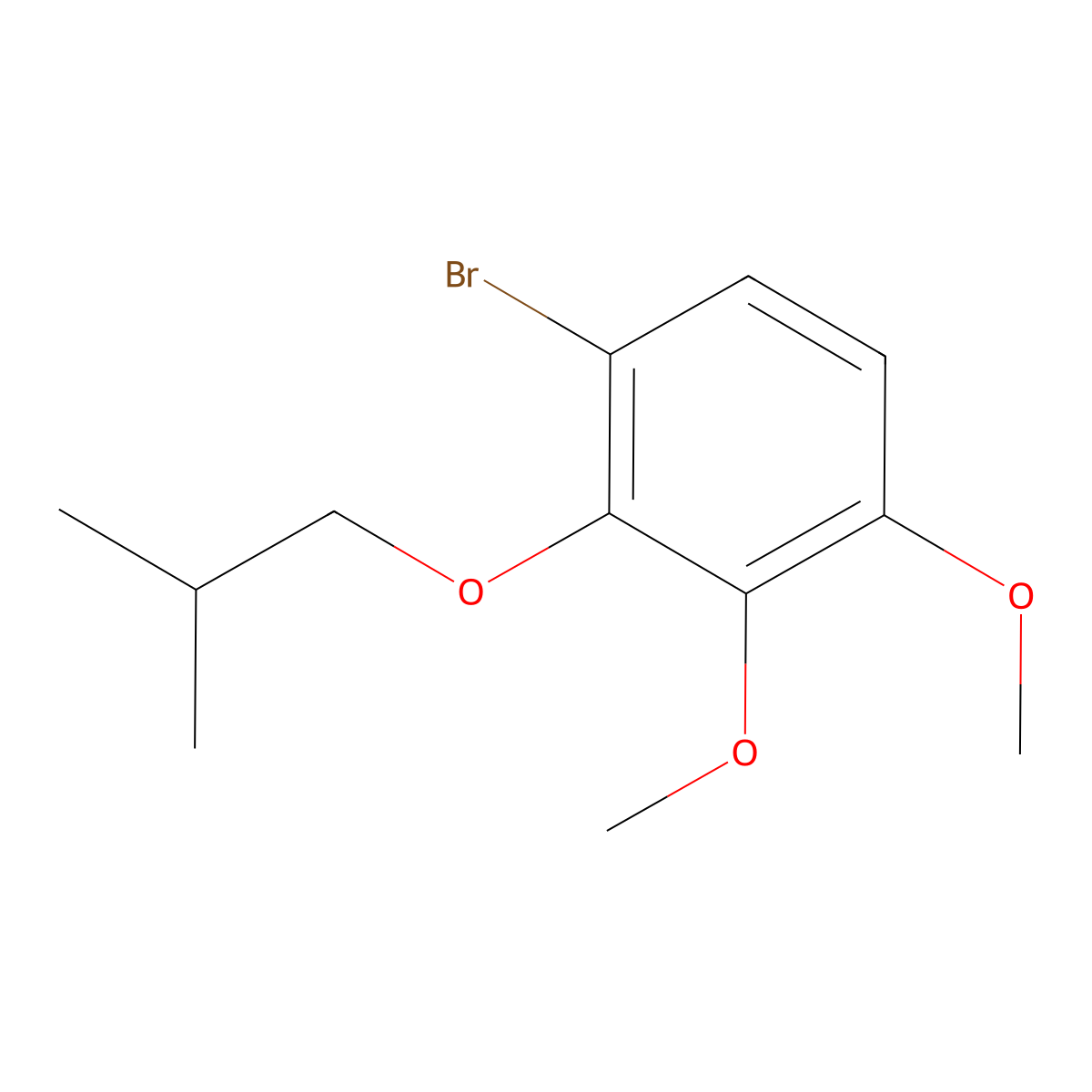 1-Bromo-2-isobutoxy-3,4-dimethoxybenzene molecular structure, CAS 1345712-98-2