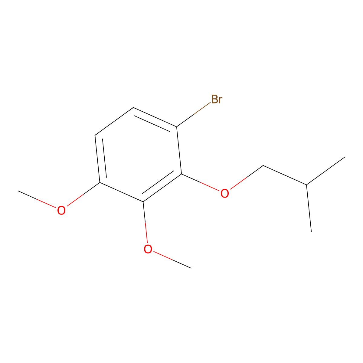1-Bromo-2-isobutoxy-3,4-dimethoxybenzene molecular structure, CAS 1345712-98-2