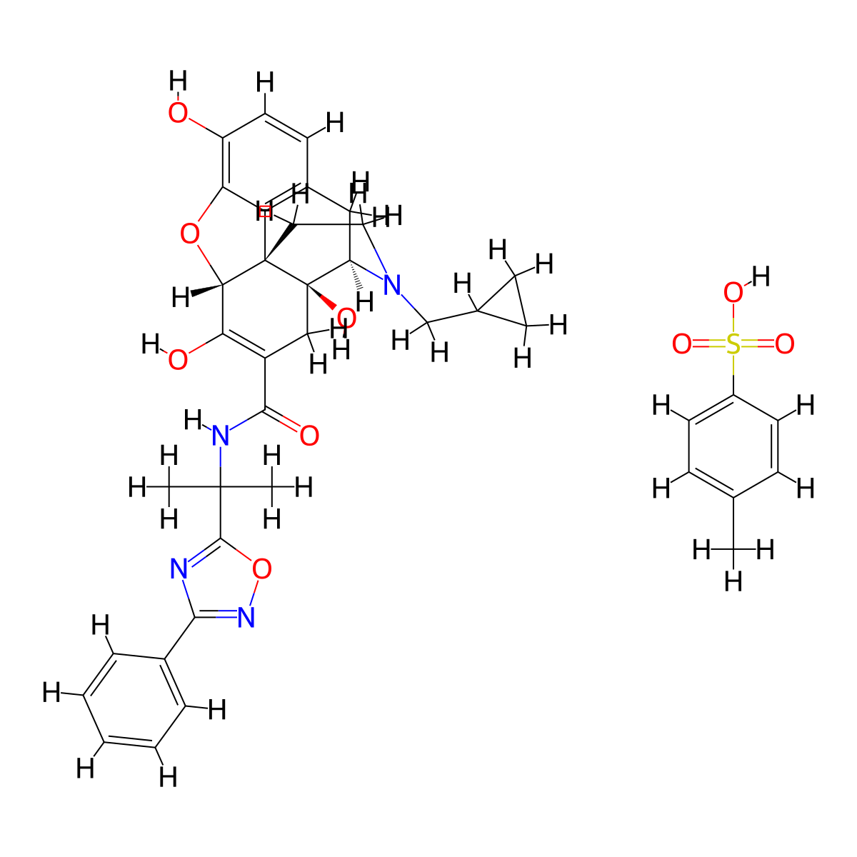 Naldemedine Tosylate molecular structure, CAS 1345728-04-2