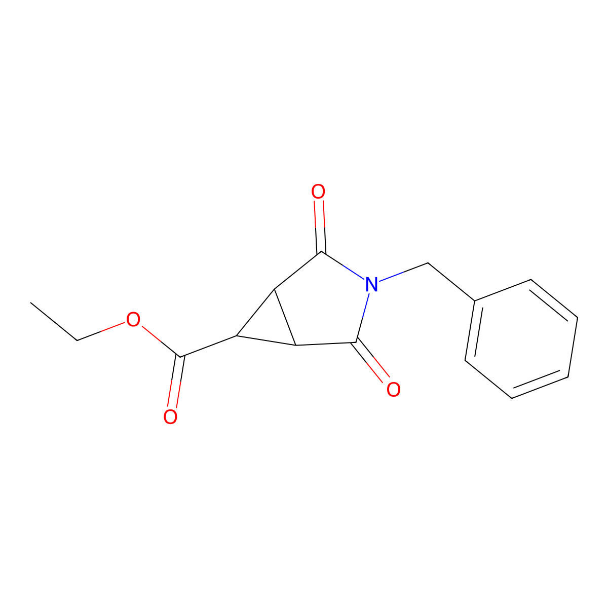 Ethyl 3-benzyl-2,4-dioxo-3-azabicyclo[3.1.0]hexane-6-carboxylate molecular structure, CAS 134575-06-7