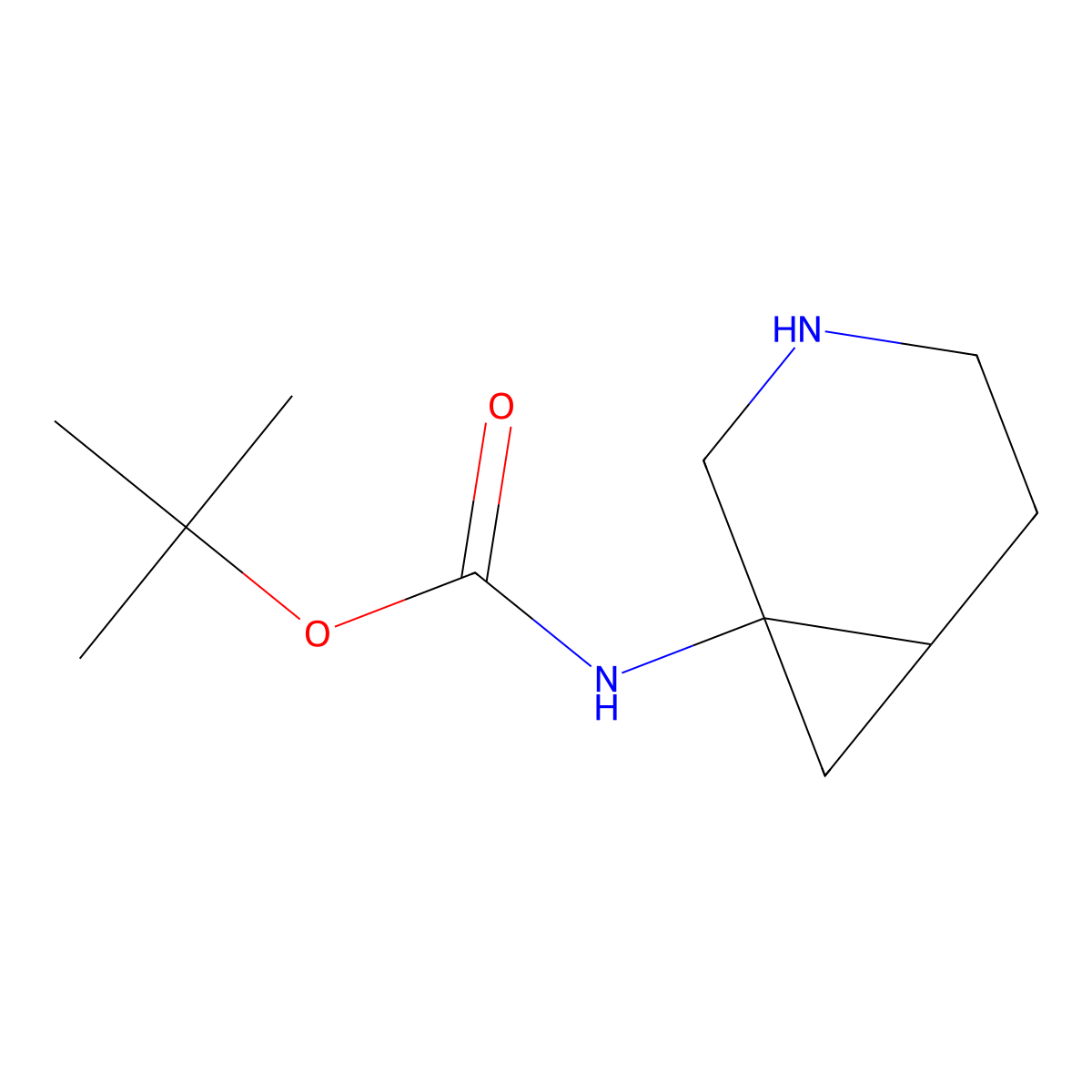 tert-Butyl 3-azabicyclo[4.1.0]heptan-1-ylcarbamate molecular structure, CAS 134575-47-6