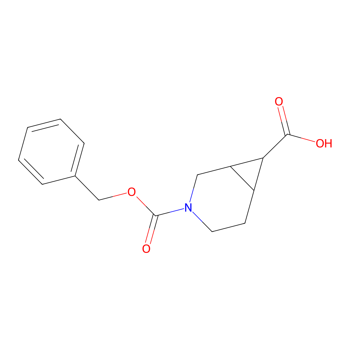 rac-(1R,6S,7R)-3-[(benzyloxy)carbonyl]-3-azabicyclo[4.1.0]heptane-7-carboxylic acid molecular structure, CAS 134575-55-6