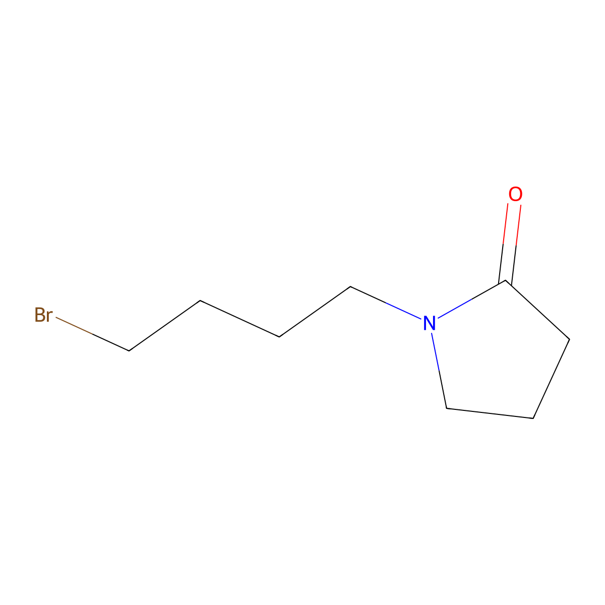 1-(4-Bromobutyl)pyrrolidin-2-one molecular structure, CAS 134578-93-1