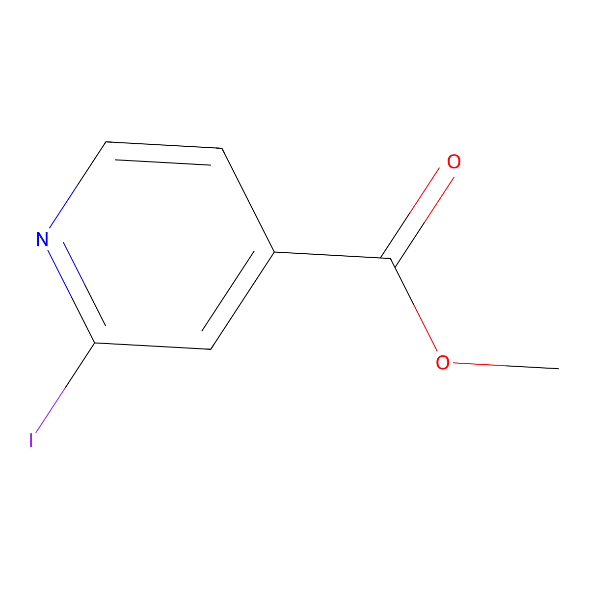 Methyl 2-iodoisonicotinate molecular structure, CAS 134579-47-8