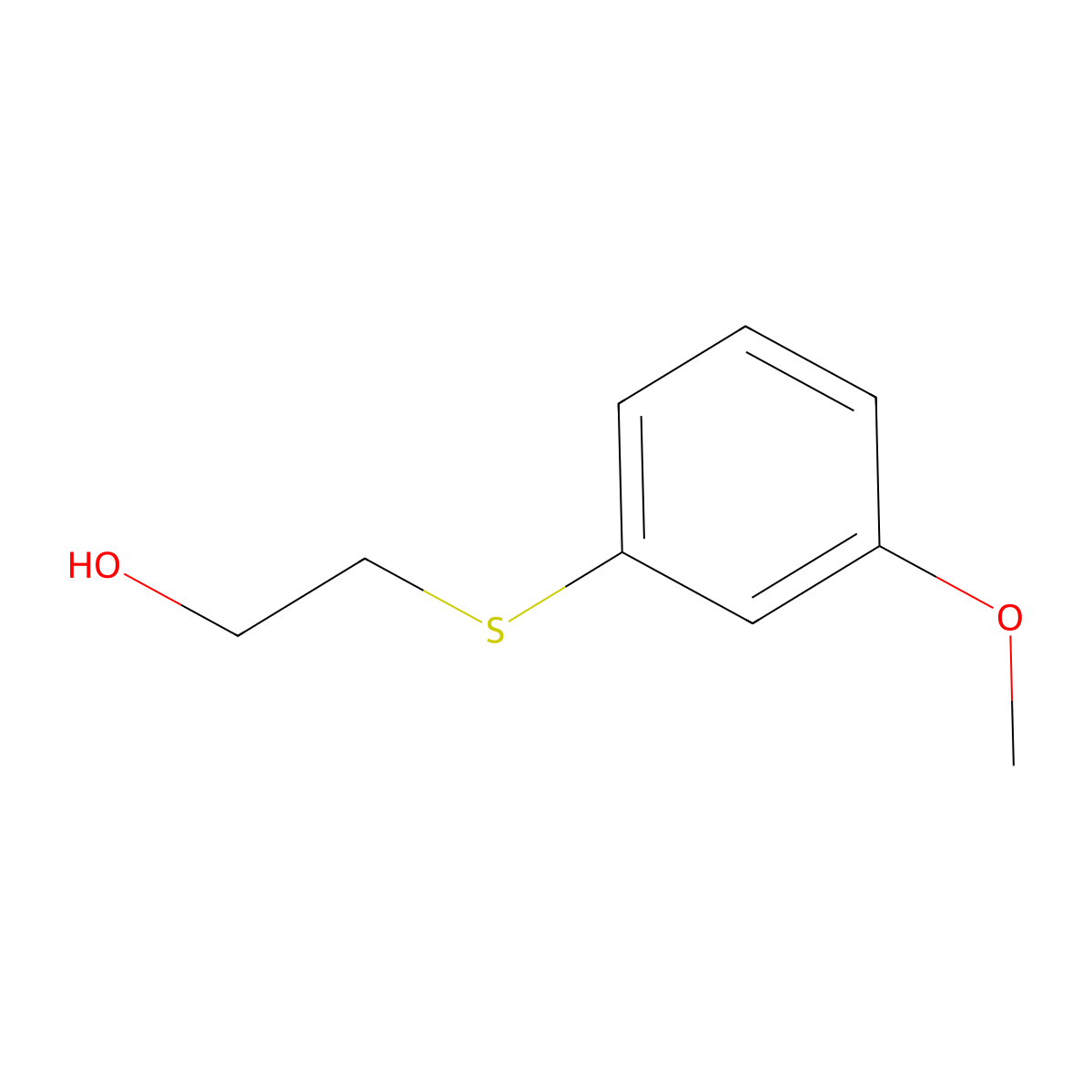 3-Methoxyphenylthioethanol molecular structure, CAS 13458-00-9