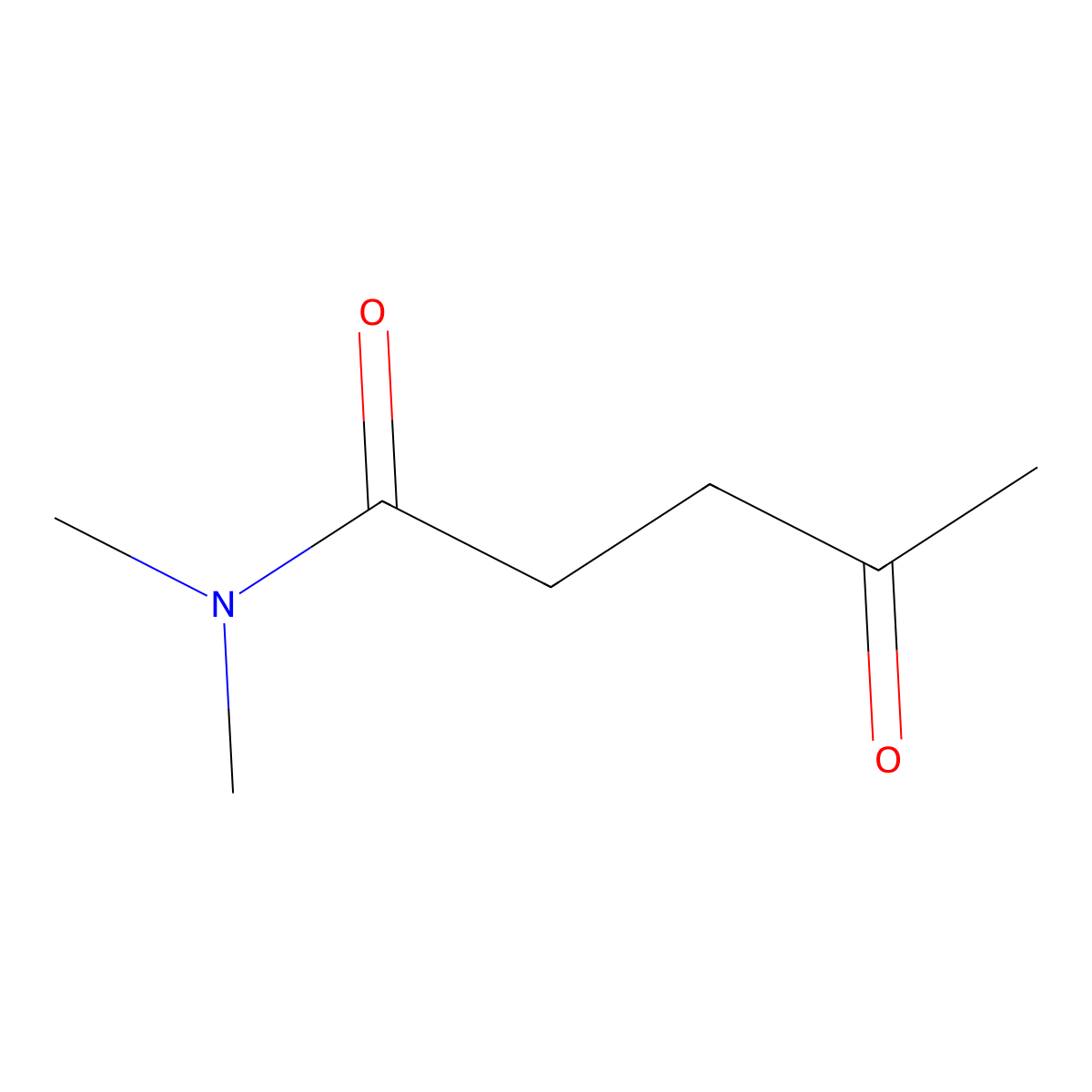N,N-Dimethyllevulinamide molecular structure, CAS 13458-51-0