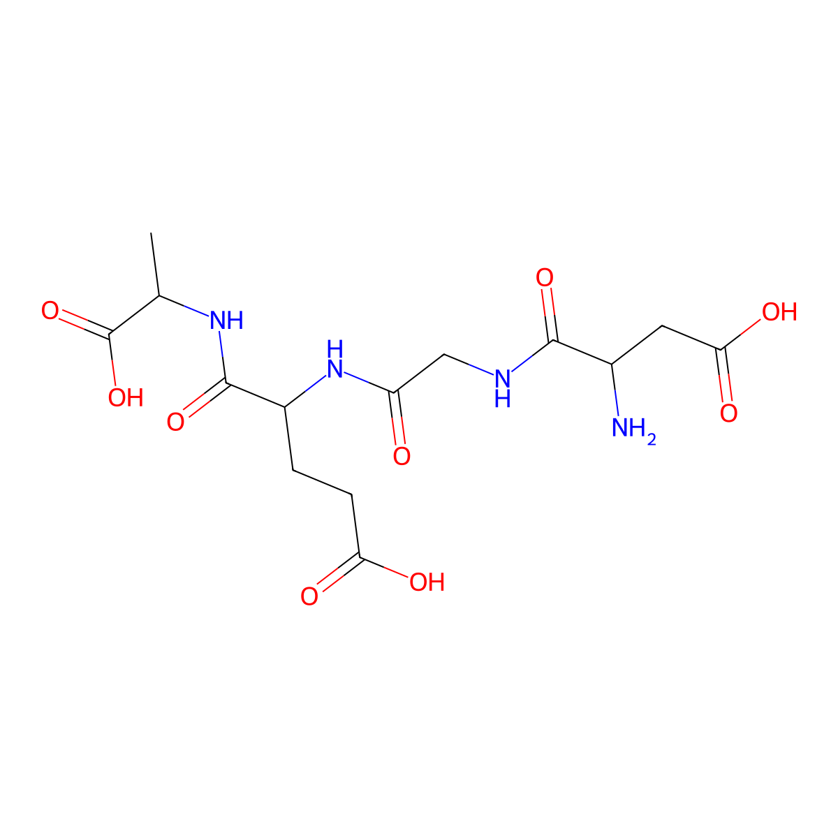 H-Asp-Gly-Glu-Ala-OH molecular structure, CAS 134580-64-6