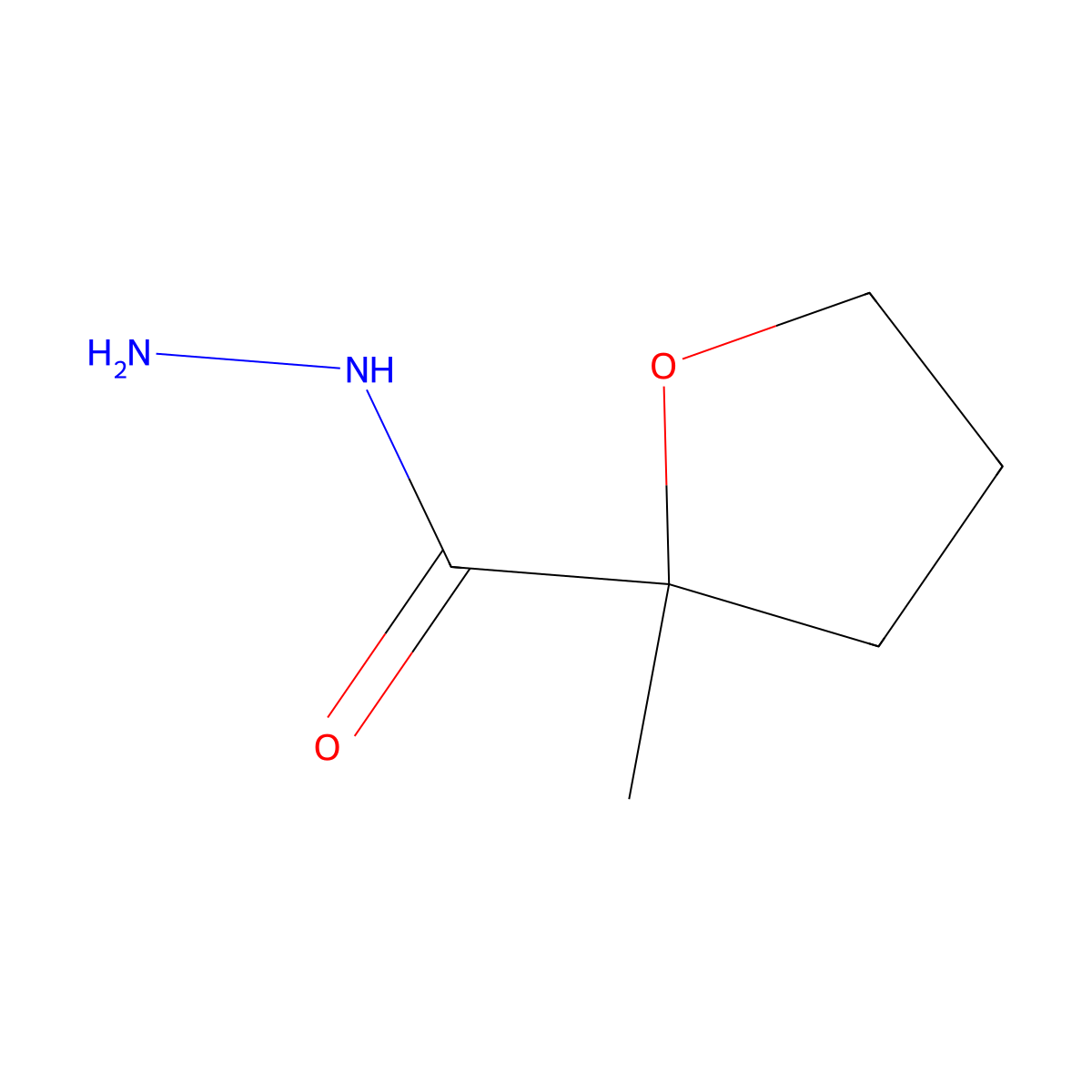 2-Methyloxolane-2-carbohydrazide molecular structure, CAS 1345840-81-4