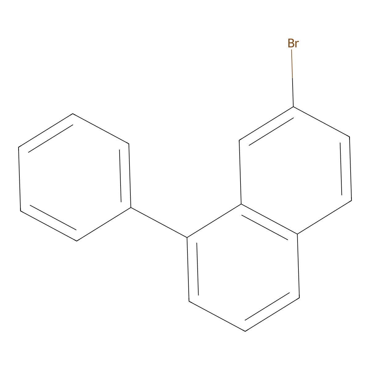 7-Bromo-1-phenylnaphthalene molecular structure, CAS 1345860-65-2