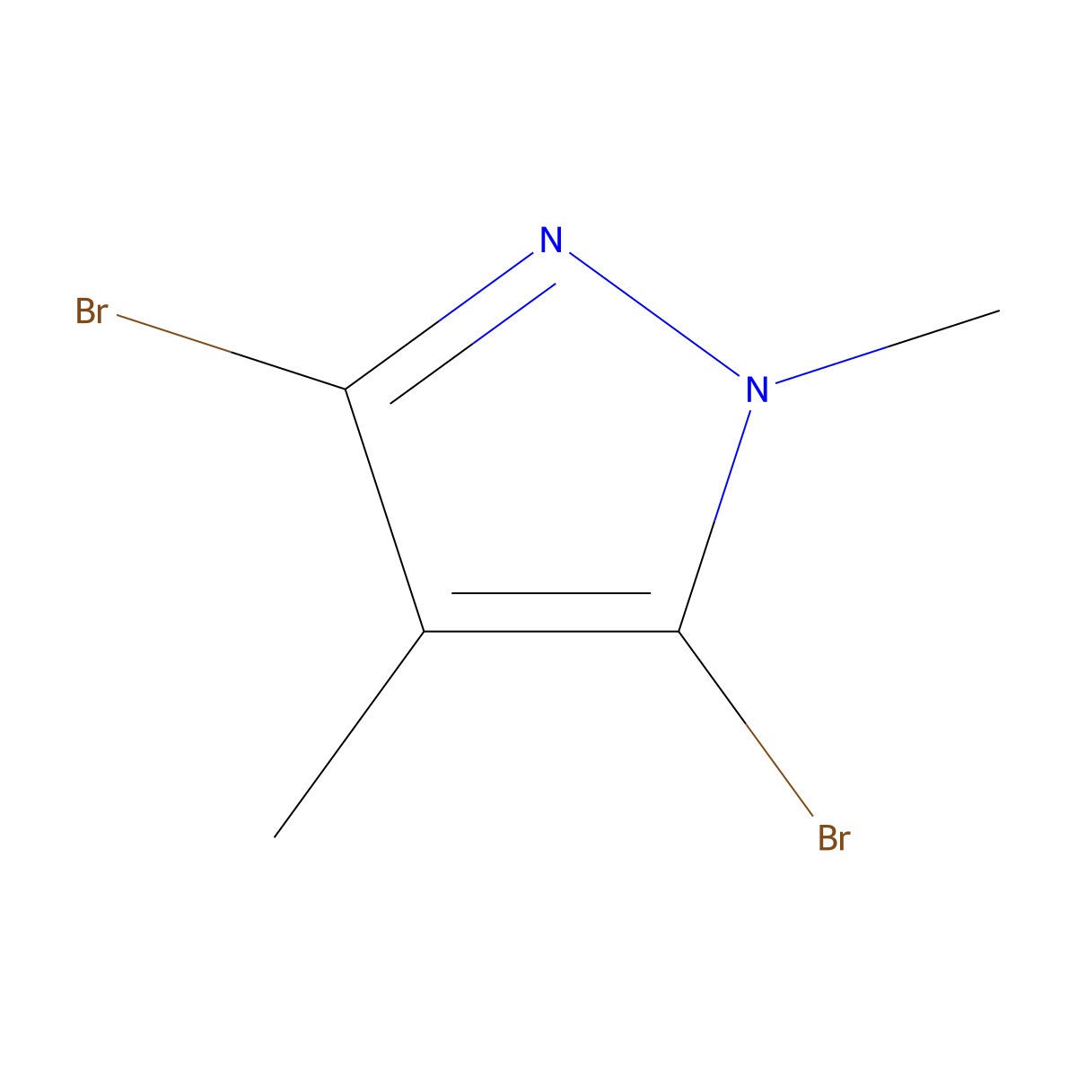 3,5-Dibromo-1,4-dimethyl-1H-pyrazole molecular structure, CAS 134589-54-1