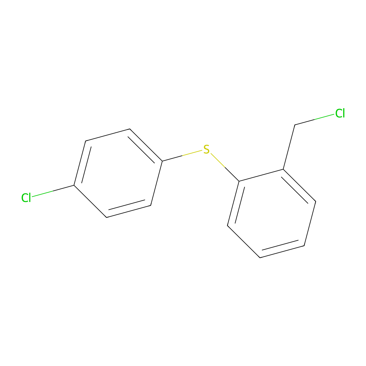 1-(Chloromethyl)-2-[(4-chlorophenyl)sulfanyl]benzene molecular structure, CAS 13459-60-4