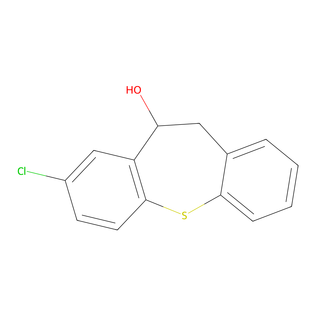 8-Chloro-10,11-dihydrodibenzo[b,f]thiepin-10-ol molecular structure, CAS 13459-64-8