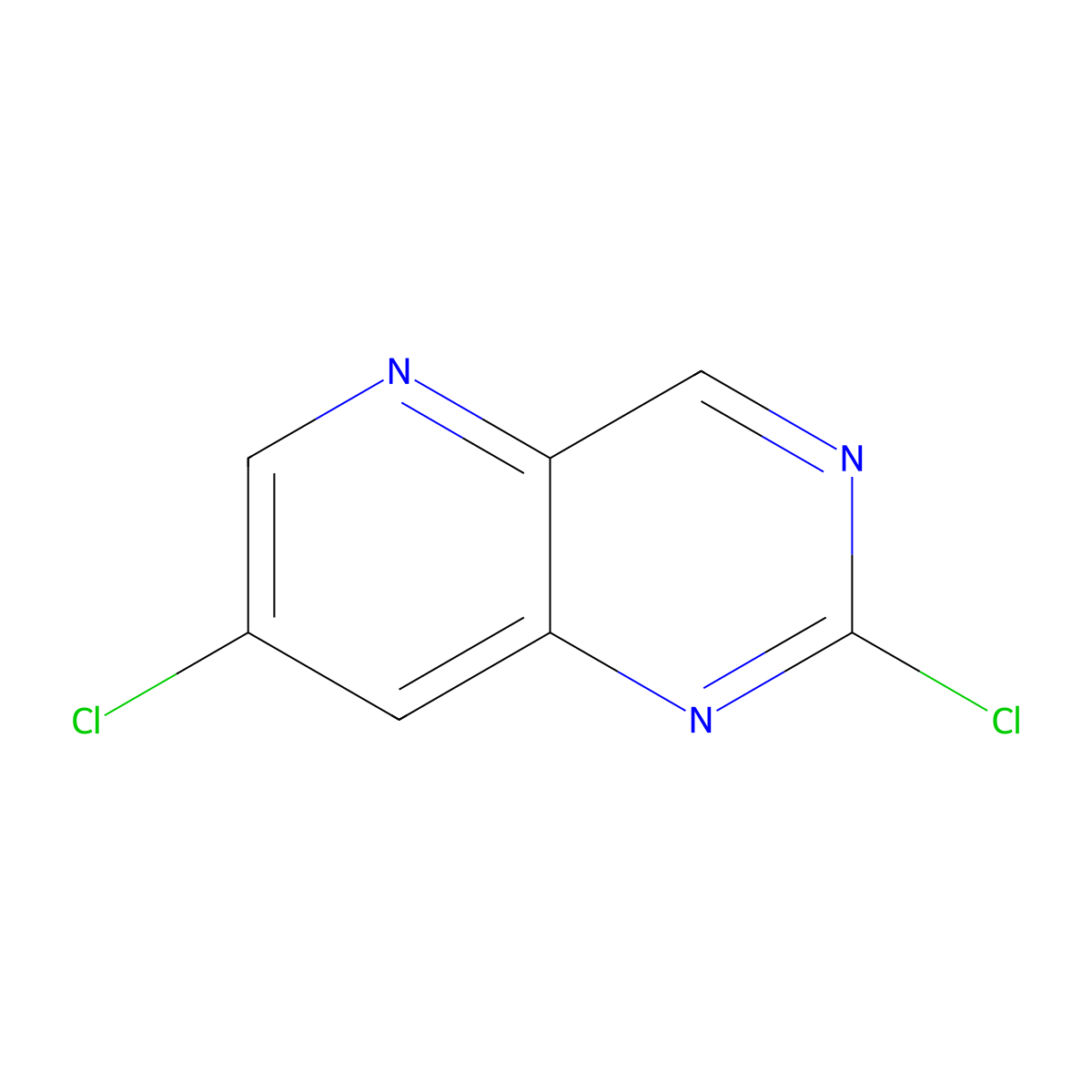 2,7-Dichloropyrido[3,2-d]pyrimidine molecular structure, CAS 1345955-98-7