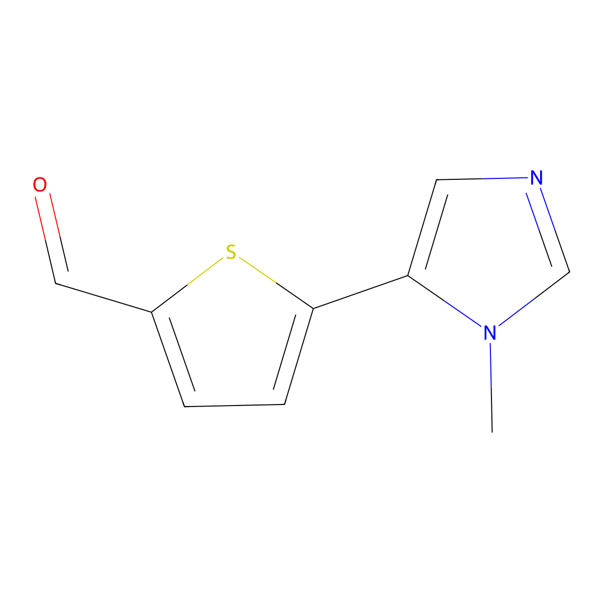 5-(5-Formyl-2-thienyl)-1-methyl-1h-imidazole molecular structure, CAS 1345966-05-3