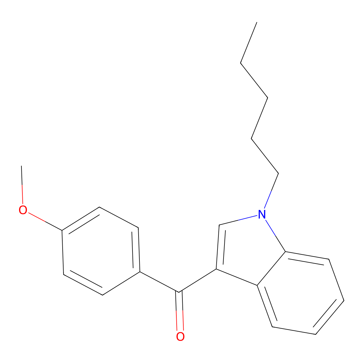 (4-methoxyphenyl)(1-pentyl-1H-indol-3-yl)methanone molecular structure, CAS 1345966-78-0