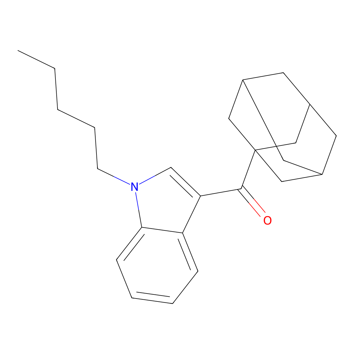 3-((Adamantan-1-yl)carbonyl)-1-pentylindole molecular structure, CAS 1345973-49-0