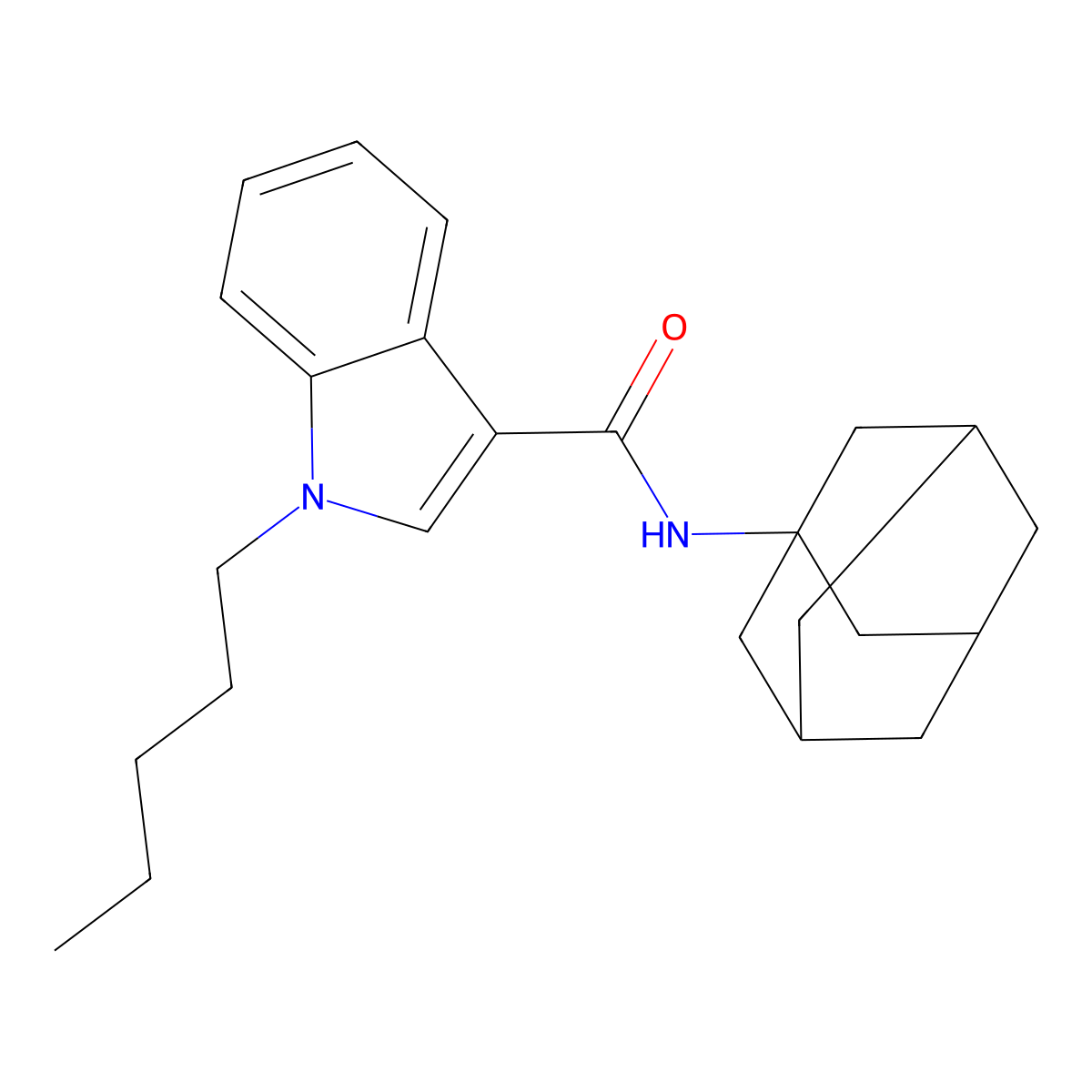 N-(1-Adamantyl)-1-pentyl-1H-indole-3-carboxamide molecular structure, CAS 1345973-50-3