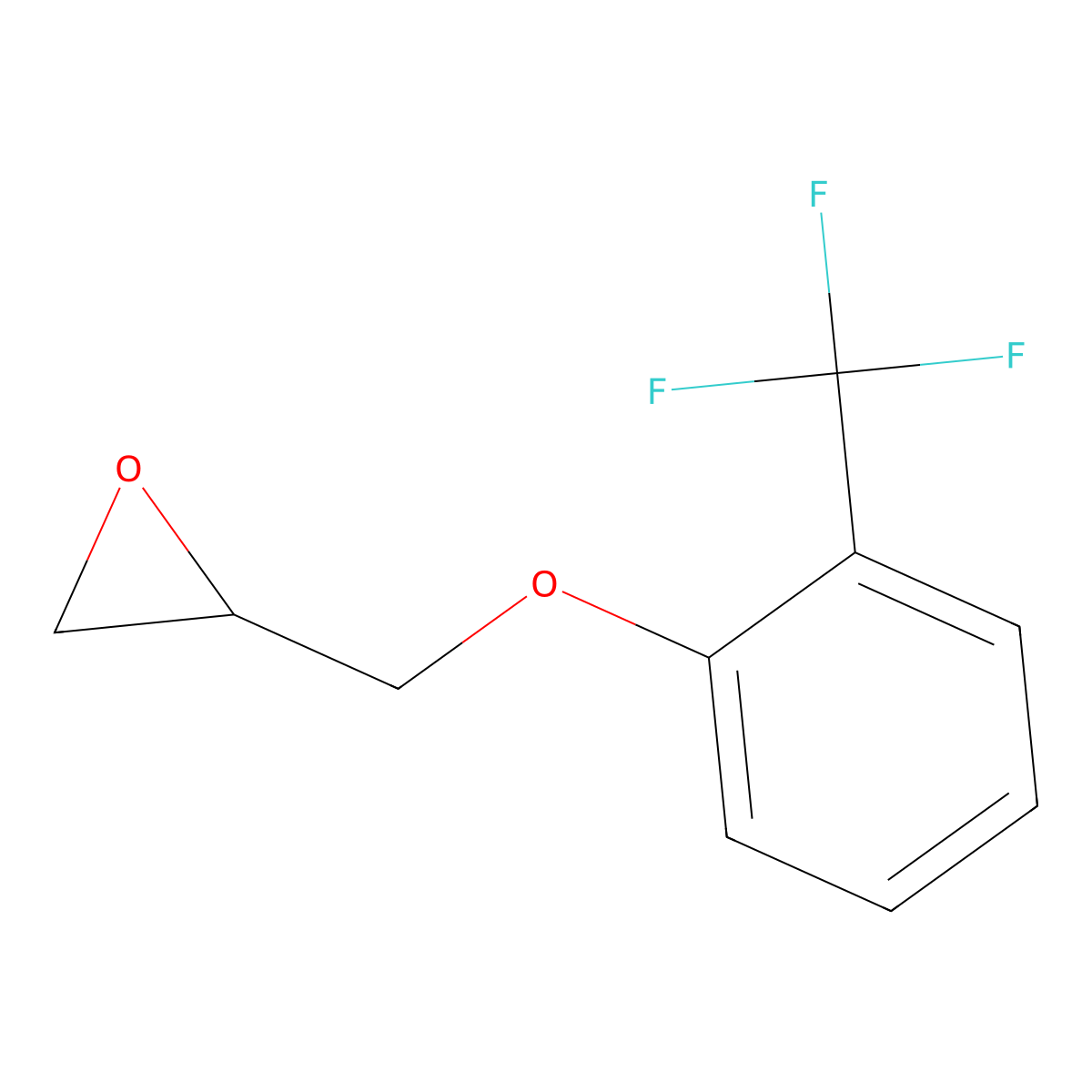 (S)-2-((2-(Trifluoromethyl)phenoxy)methyl)oxirane molecular structure, CAS 134598-04-2