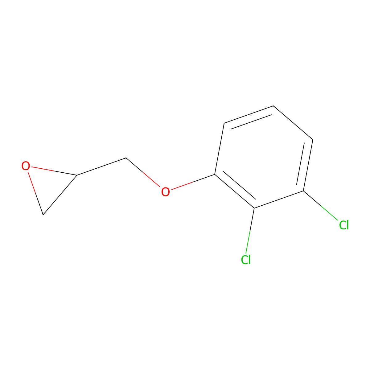 Oxirane, [(2,3-dichlorophenoxy)methyl]-, (S)- molecular structure, CAS 134598-06-4