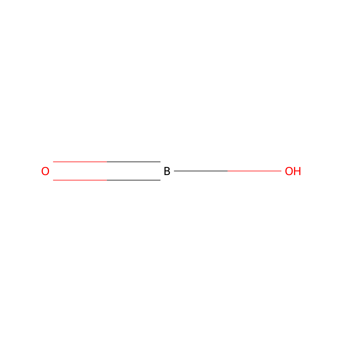 Boric acid (HBO2) molecular structure, CAS 13460-50-9