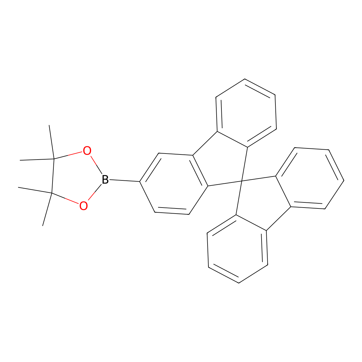 2-(9,9'-Spirobi[fluoren]-3-yl)-4,4,5,5-tetramethyl-1,3,2-dioxaborolane molecular structure, CAS 1346007-05-3