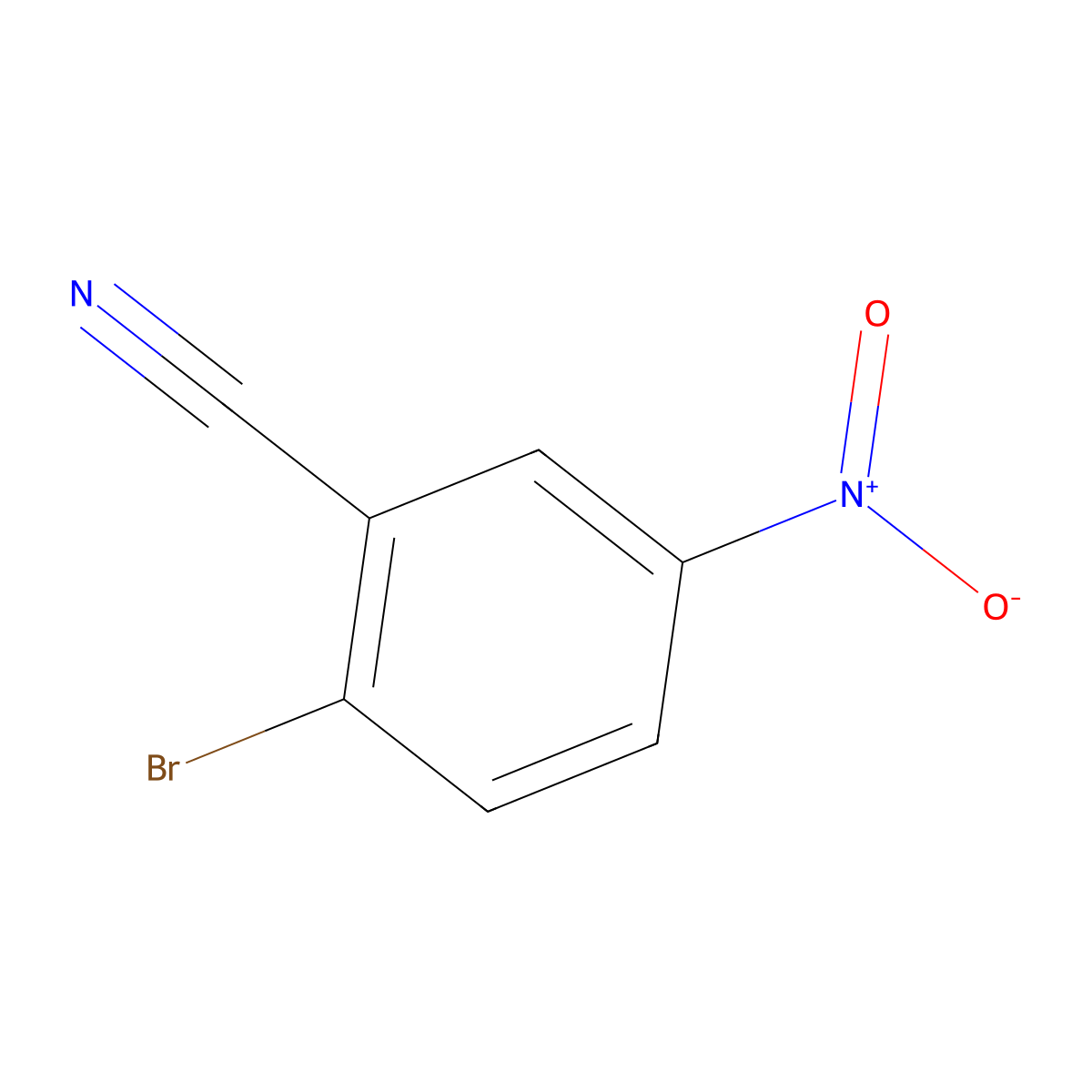 2-Bromo-5-nitrobenzonitrile molecular structure, CAS 134604-07-2