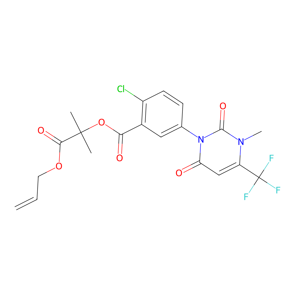 Butafenacil molecular structure, CAS 134605-64-4
