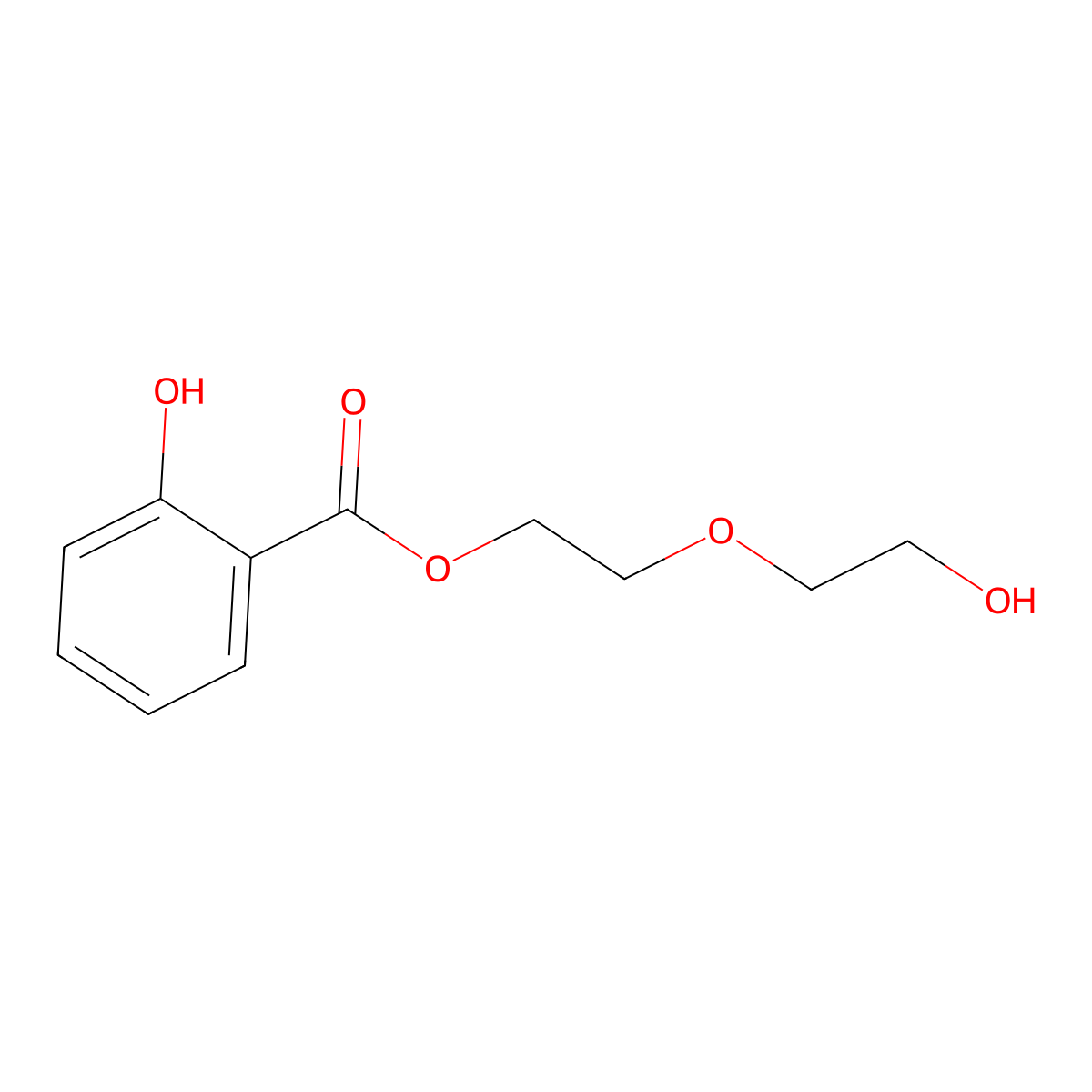 2-(2-Hydroxyethoxy)ethyl 2-hydroxybenzoate molecular structure, CAS 13461-41-1