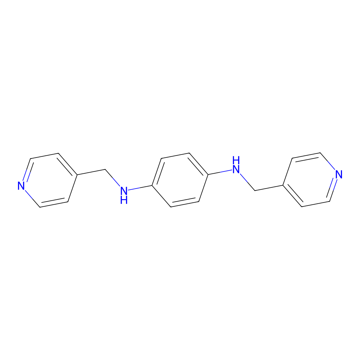 N1,N4-Bis(pyridin-4-ylmethyl)benzene-1,4-diamine molecular structure, CAS 1346111-94-1