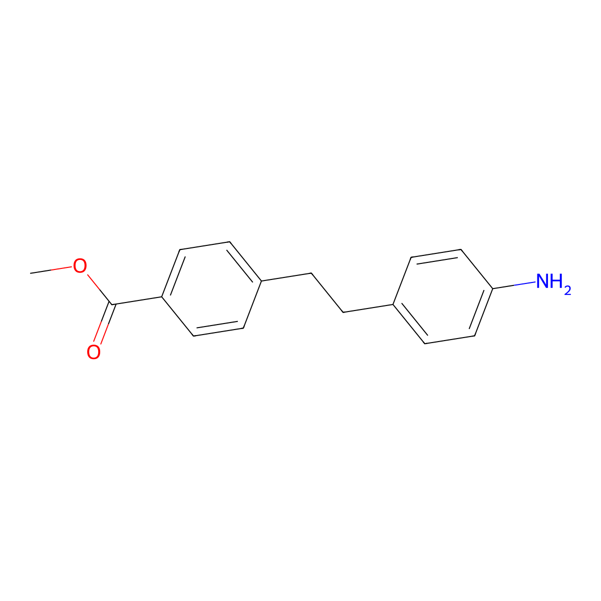 Methyl 4-(4-aminophenethyl)benzoate molecular structure, CAS 1346136-01-3