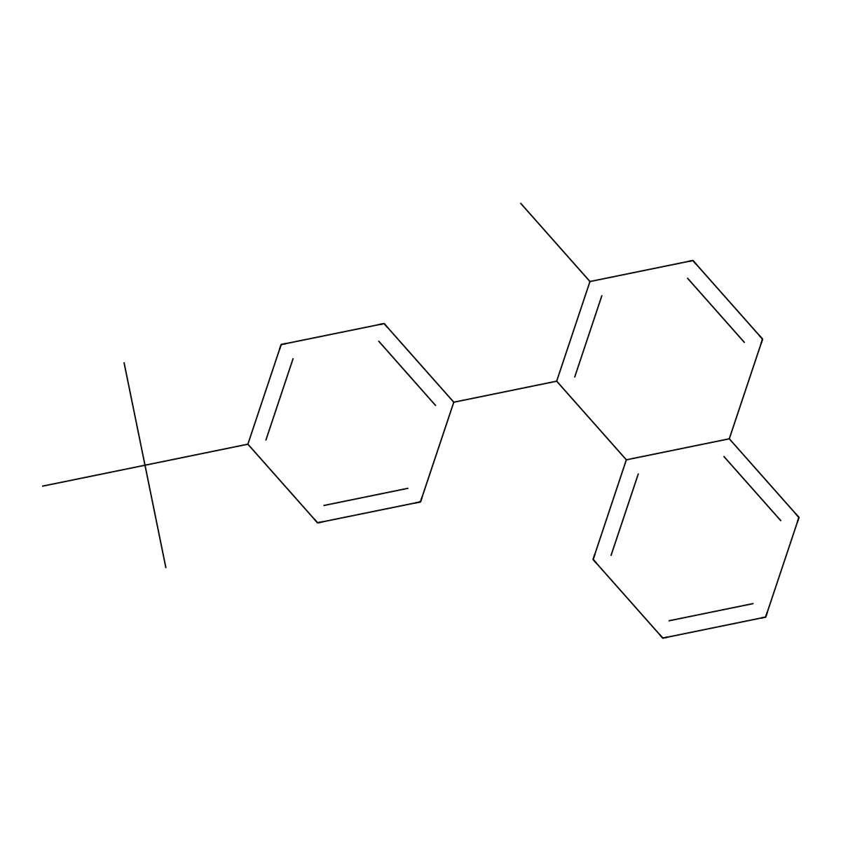 Naphthalene, 1-[4-(1,1-dimethylethyl)phenyl]-2-methyl- molecular structure, CAS 1346136-90-0