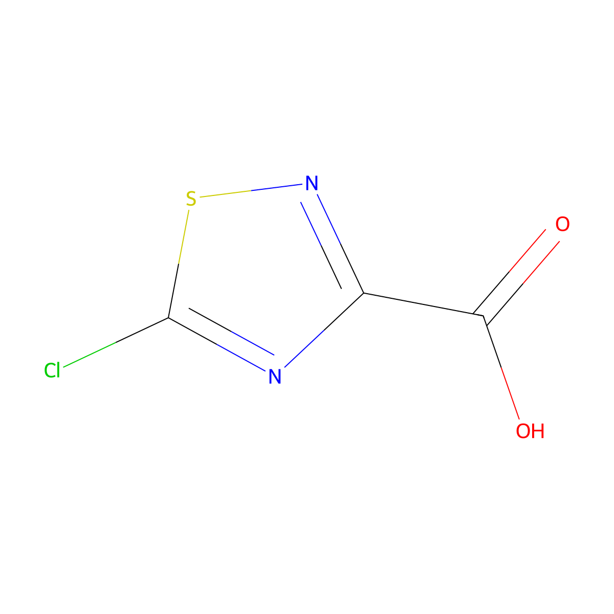 5-Chloro-1,2,4-thiadiazole-3-carboxylic acid molecular structure, CAS 1346147-94-1