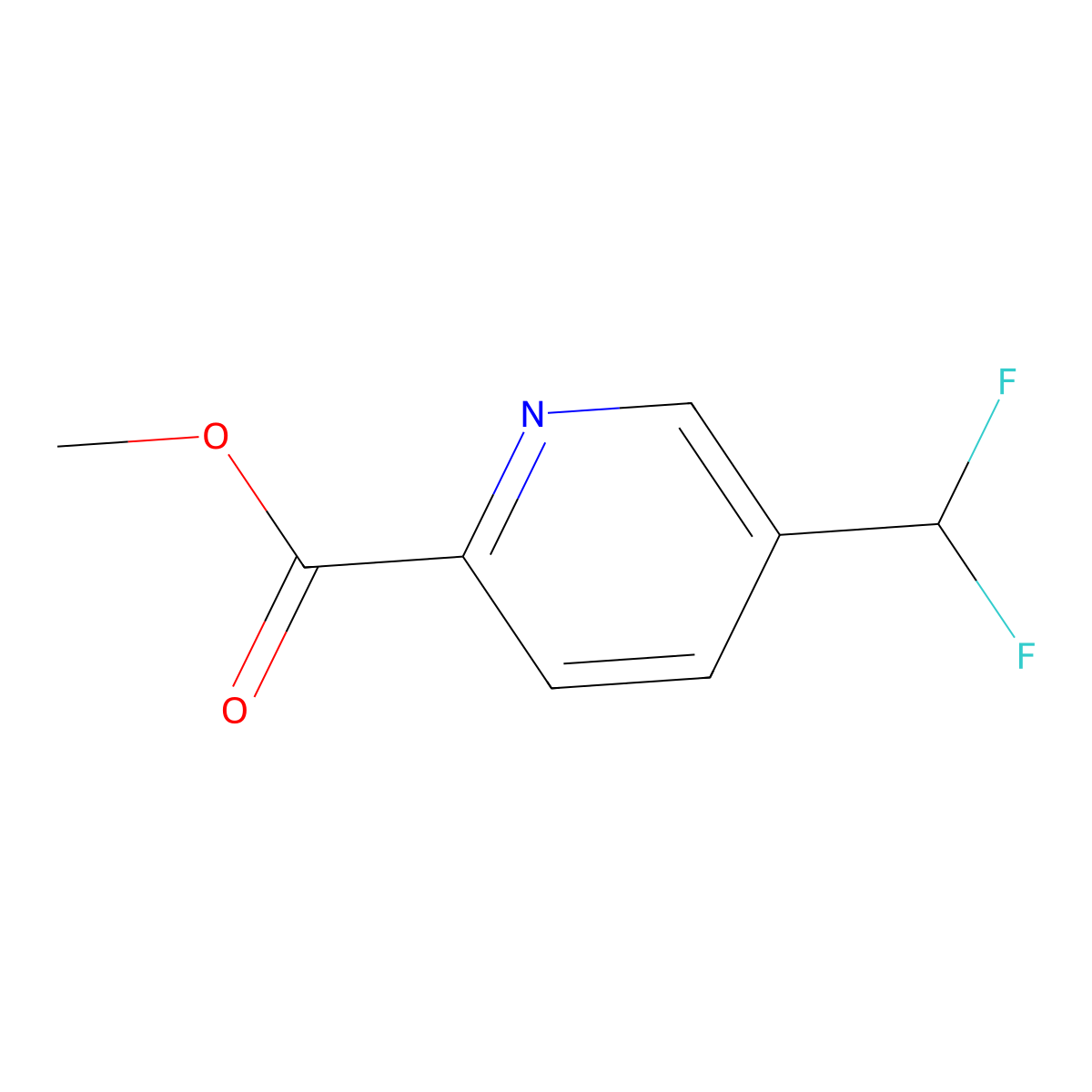 5-Difluoromethyl-pyridine-2-carboxylic acid methyl ester molecular structure, CAS 1346148-42-2