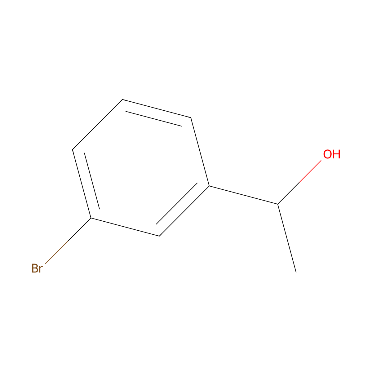 (1S)-1-(3-bromophenyl)ethan-1-ol molecular structure, CAS 134615-22-8