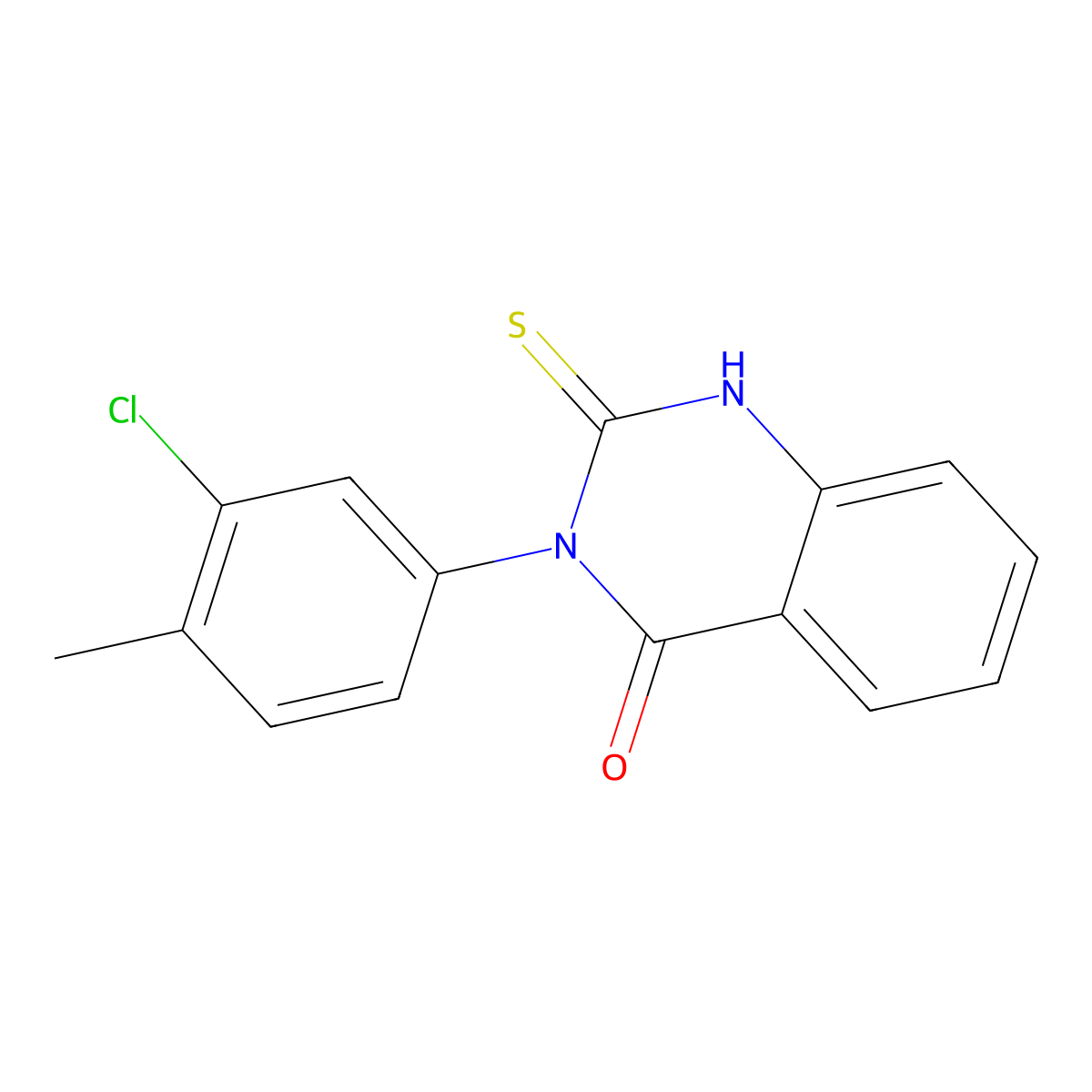 3-(3-Chloro-4-methylphenyl)-2-sulfanyl-3,4-dihydroquinazolin-4-one molecular structure, CAS 134615-79-5