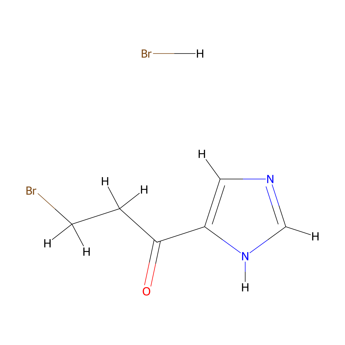 1-Propanone, 3-bromo-1-(1H-imidazol-5-yl)-, hydrobromide (1:1) molecular structure, CAS 1346155-45-0