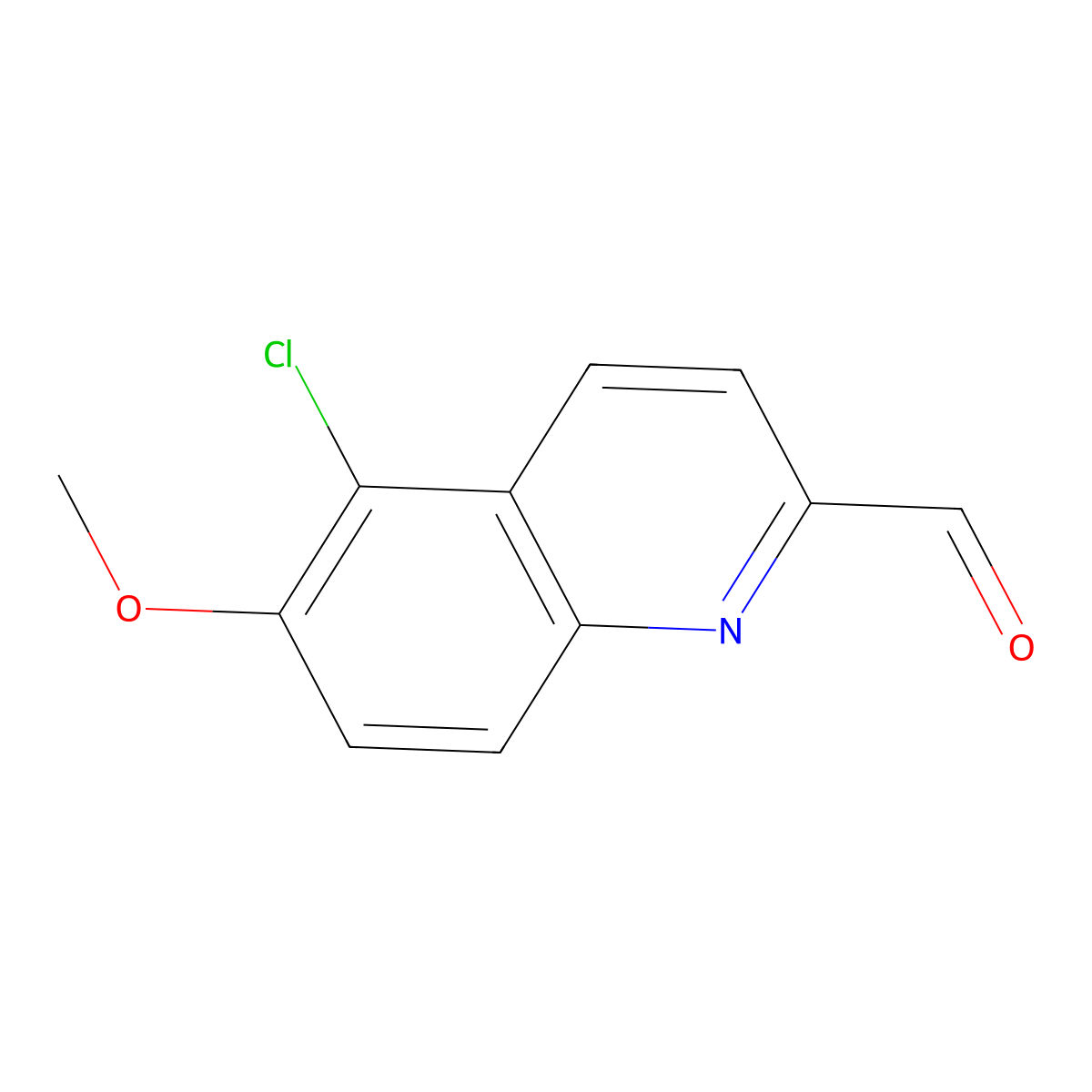 5-Chloro-6-methoxyquinoline-2-carbaldehyde molecular structure, CAS 1346169-76-3