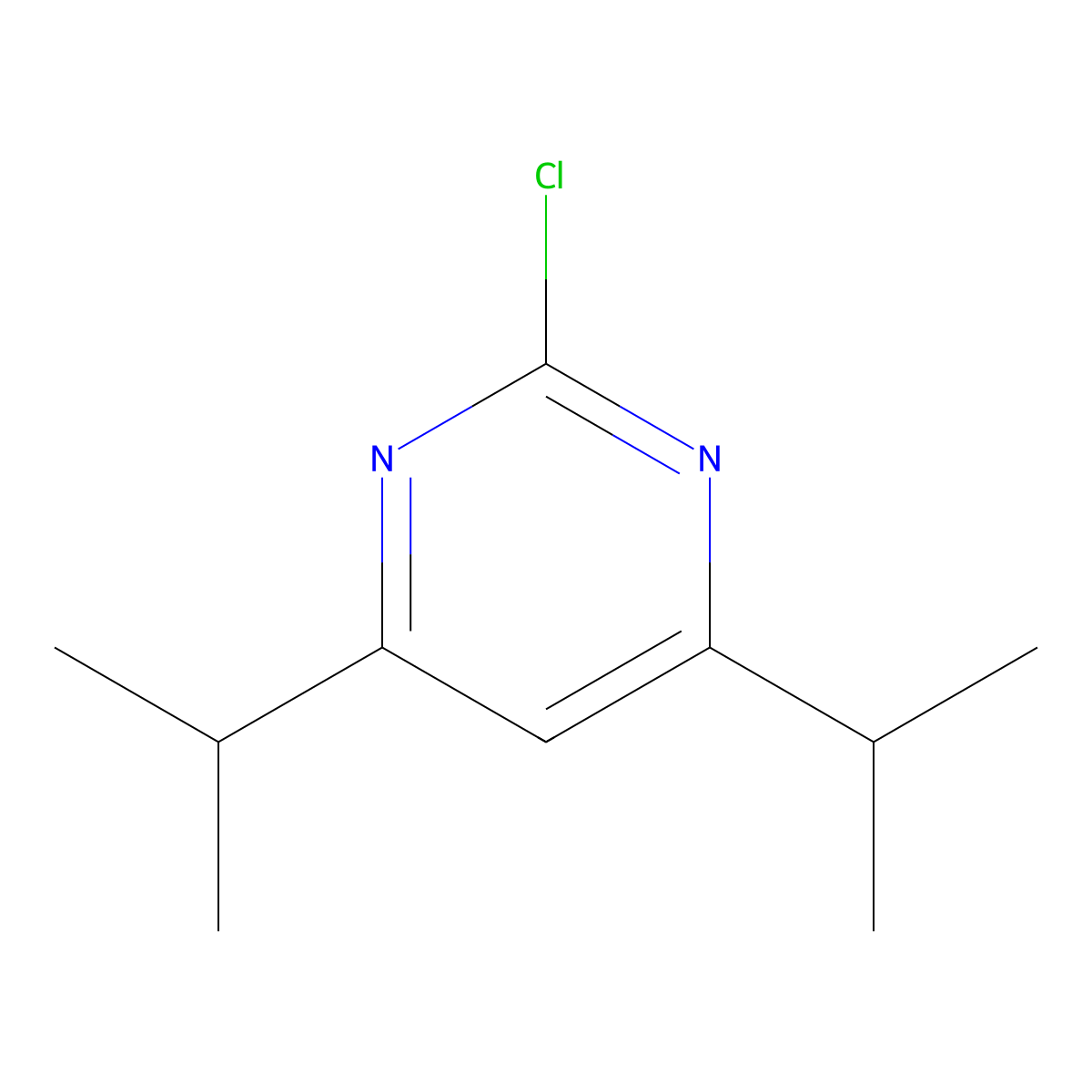 2-Chloro-4,6-diisopropylpyrimidine molecular structure, CAS 1346170-80-6
