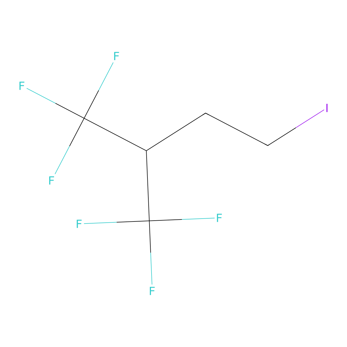 4-Iodo-1,1,1-trifluoro-2-(trifluoromethyl)butane molecular structure, CAS 1346176-00-8