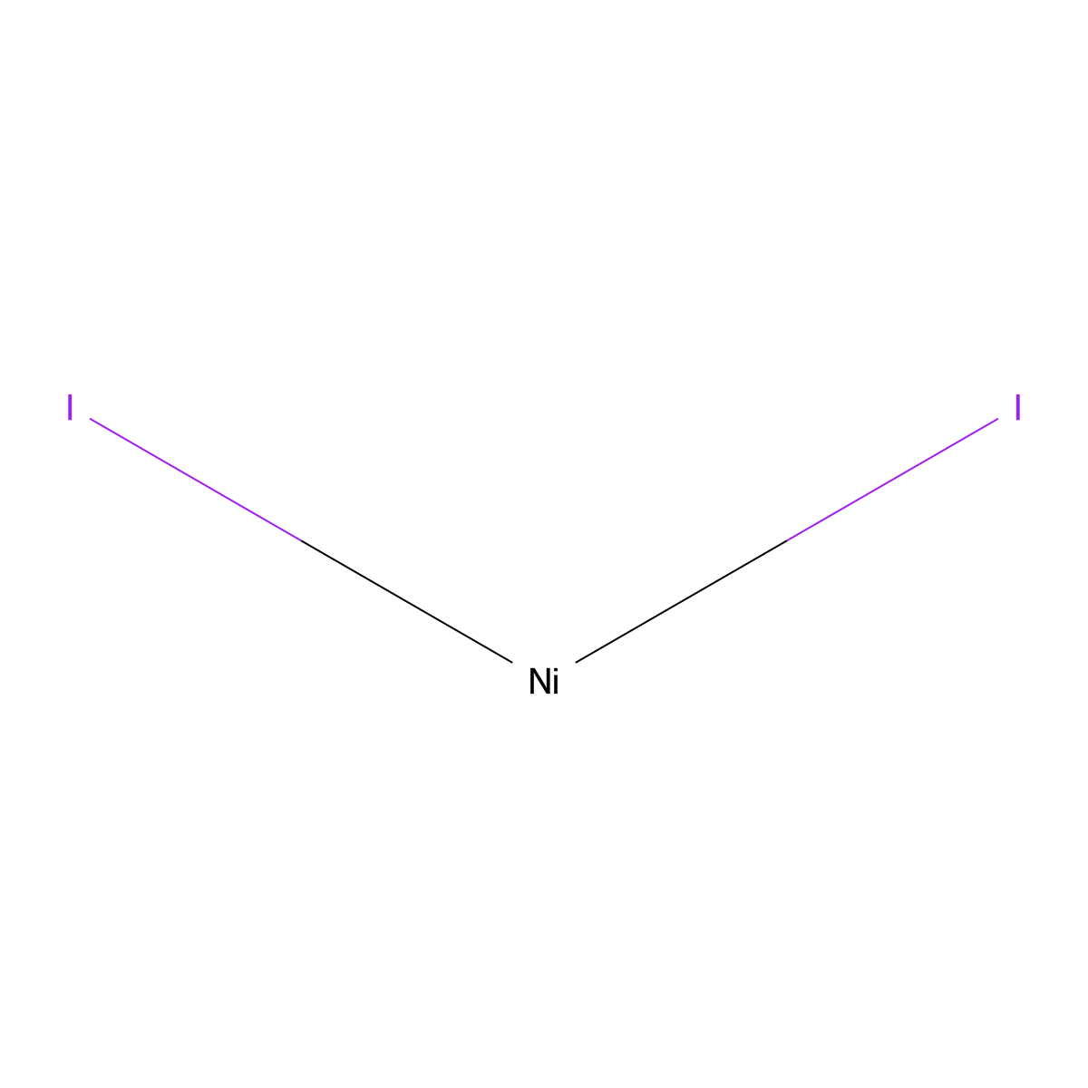 Nickel(II) iodide molecular structure, CAS 13462-90-3