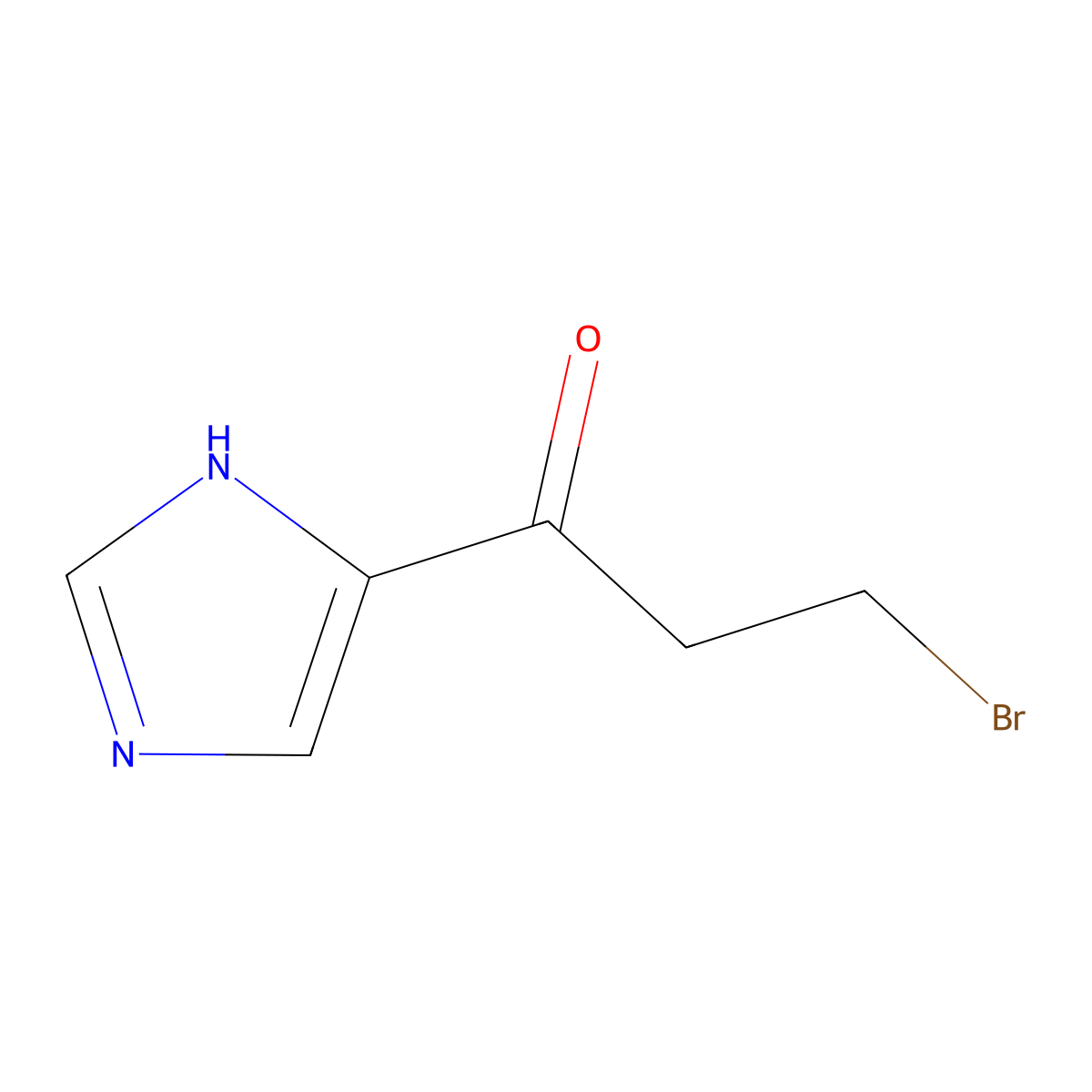 3-Bromo-1-(1H-imidazol-5-YL)propan-1-one molecular structure, CAS 1346218-36-7