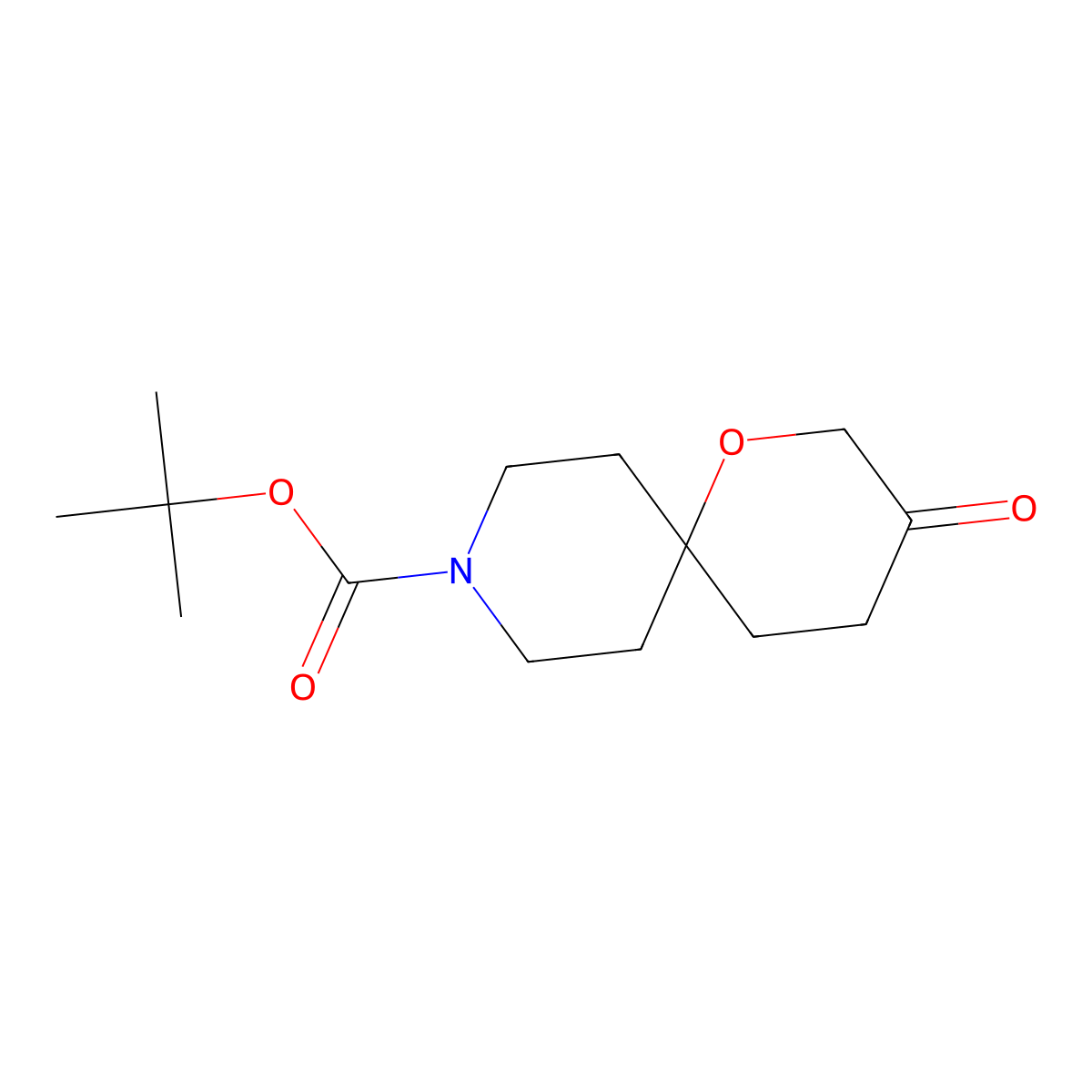 Tert-butyl 3-oxo-1-oxa-9-azaspiro[5.5]undecane-9-carboxylate molecular structure, CAS 1346229-46-6