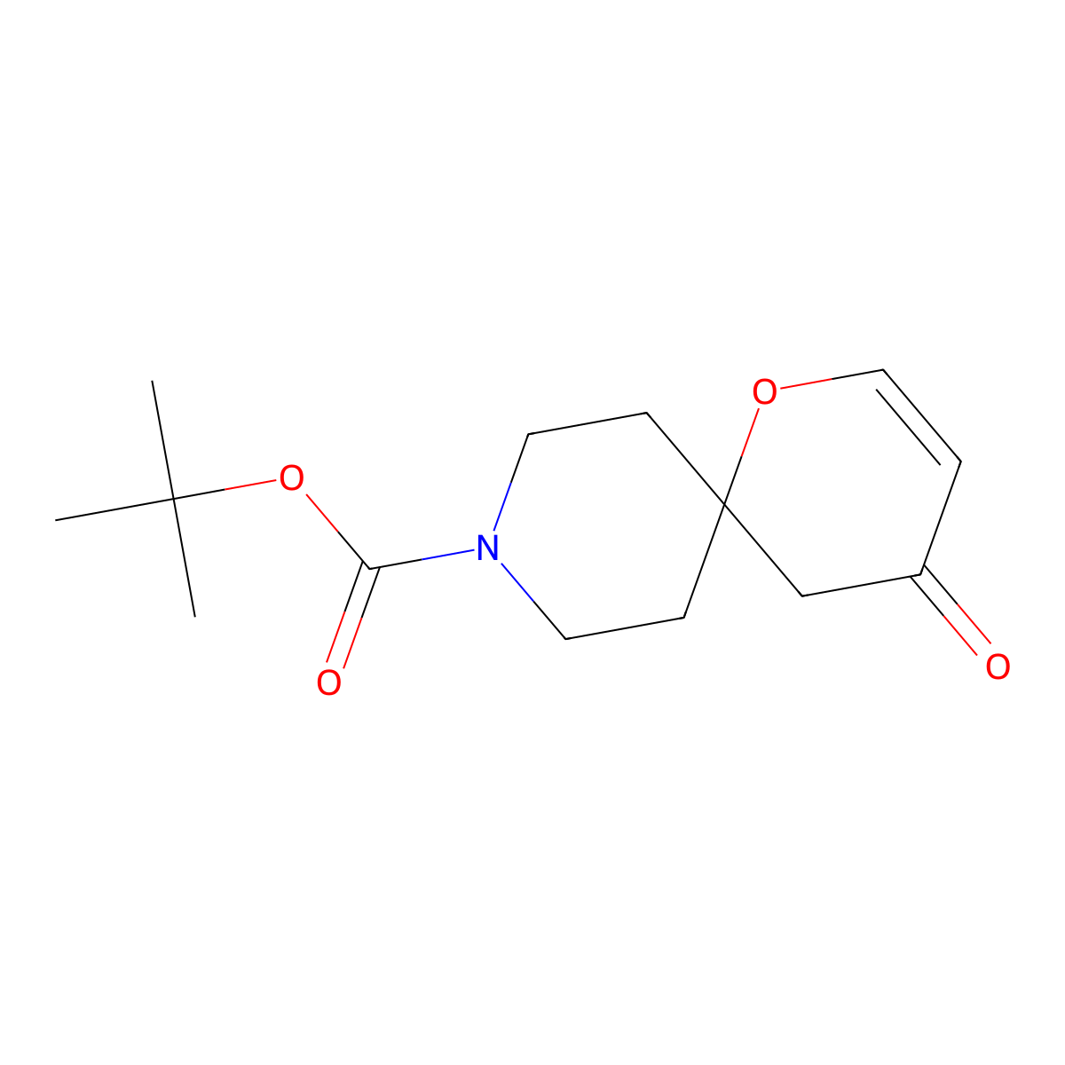 1-Oxa-9-azaspiro[5.5]undec-2-ene-9-carboxylic acid, 4-oxo-, 1,1-dimethylethyl ester molecular structure, CAS 1346229-50-2