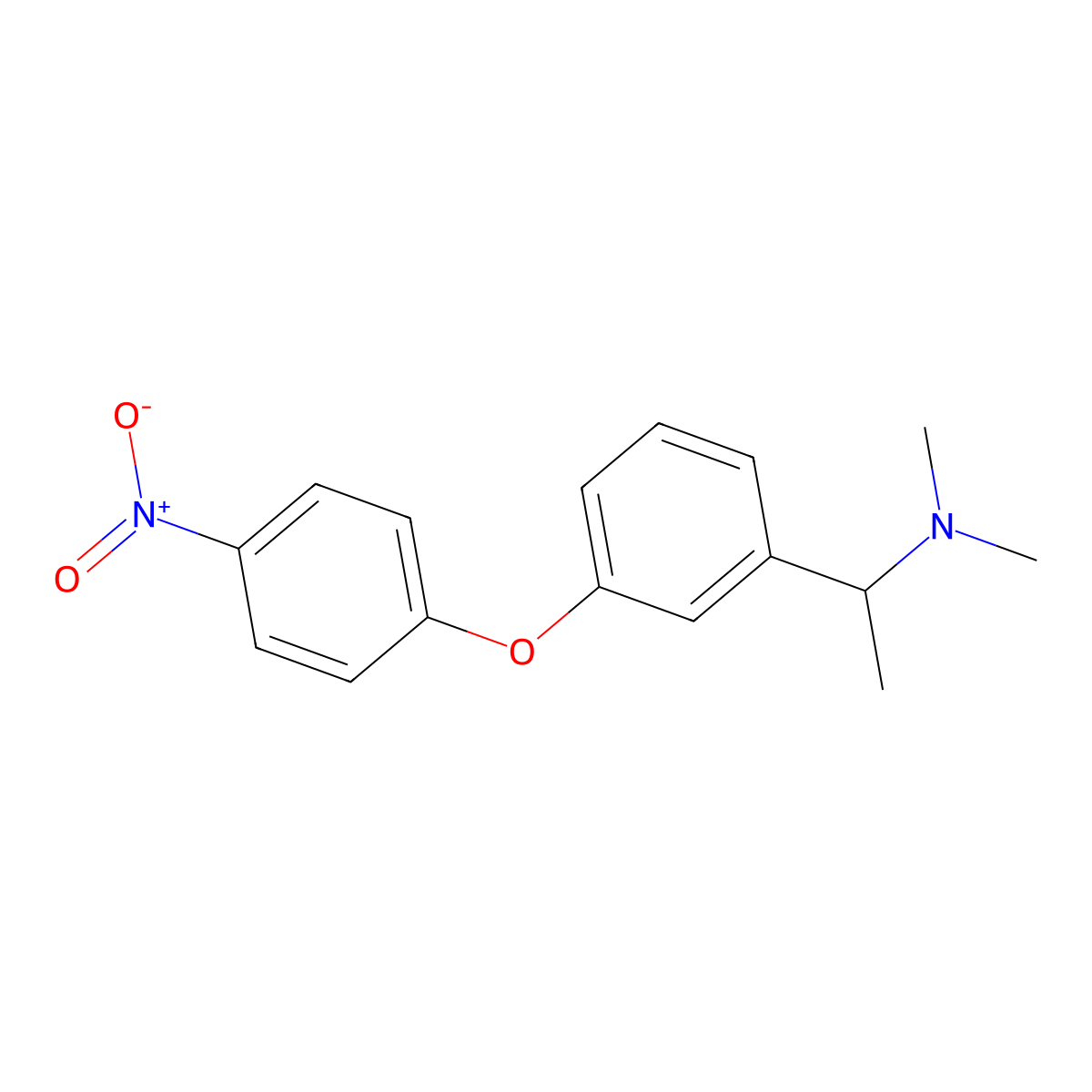 (S)-N,N-Dimethyl-1-(3-(4-nitrophenoxy)phenyl)ethanamine molecular structure, CAS 1346242-32-7